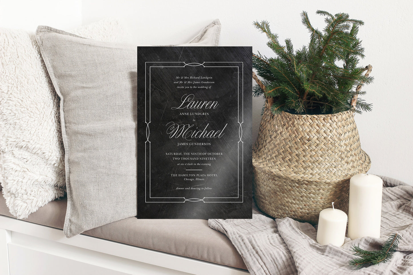 Wedding invitation, Iron