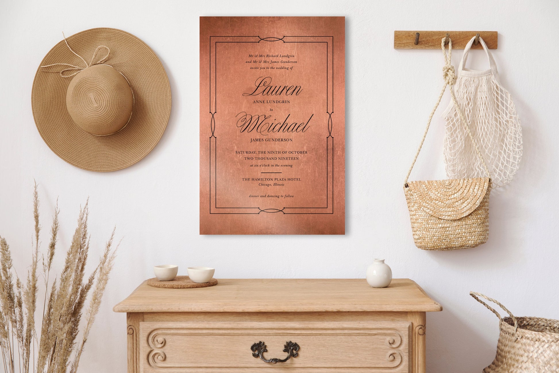 Wedding invitation, Iron