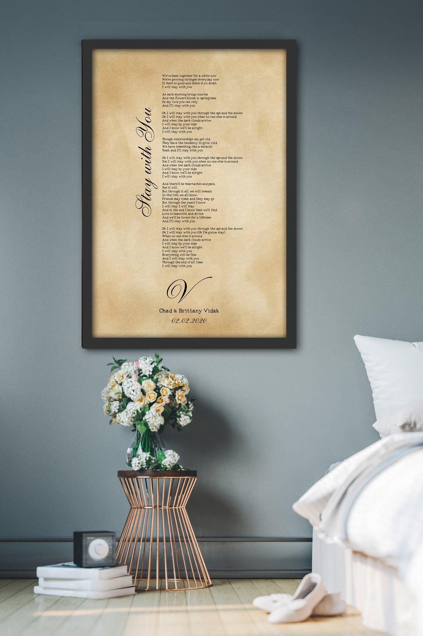 Song lyrics Print, First