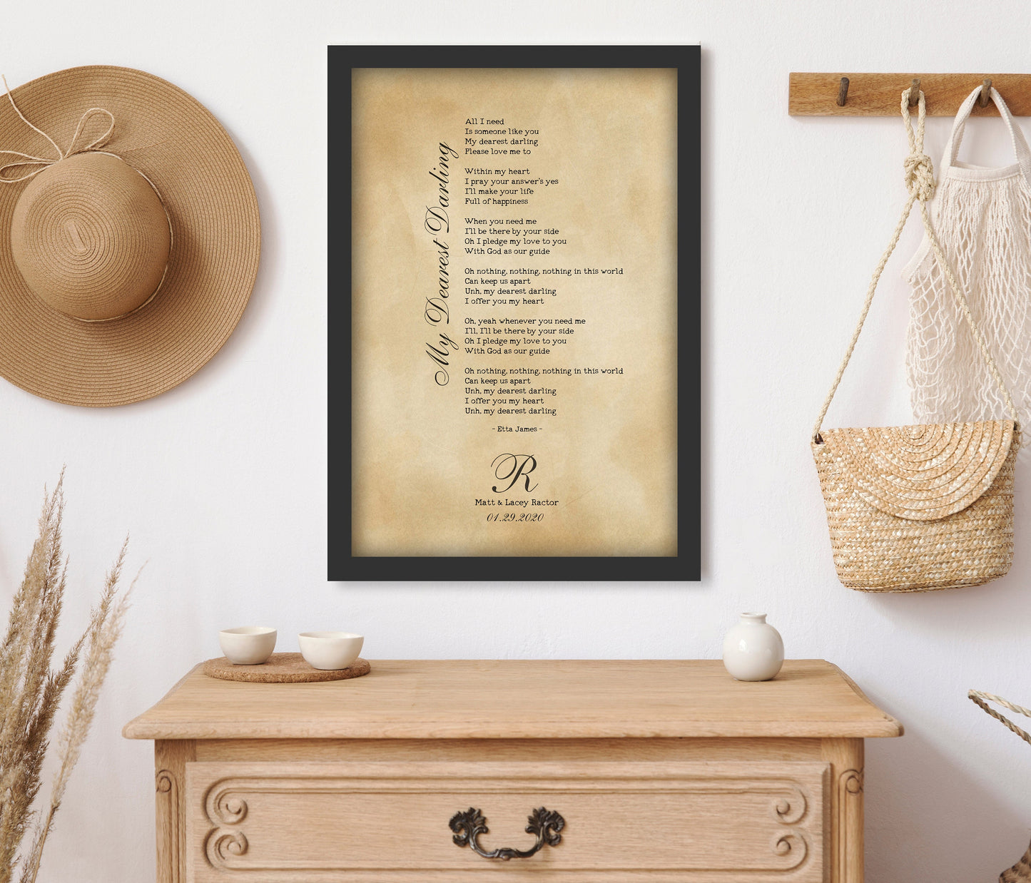 Song lyrics Print, First