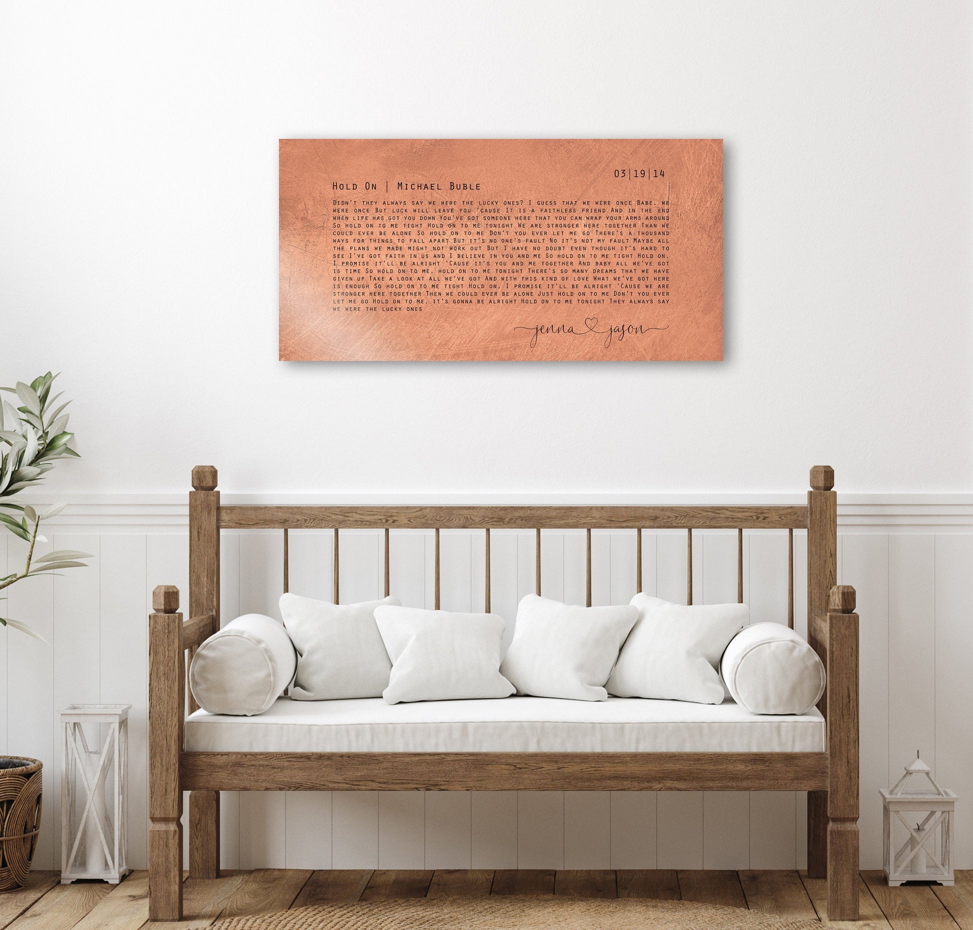 Custom Lyric Sign, Gift for Husband