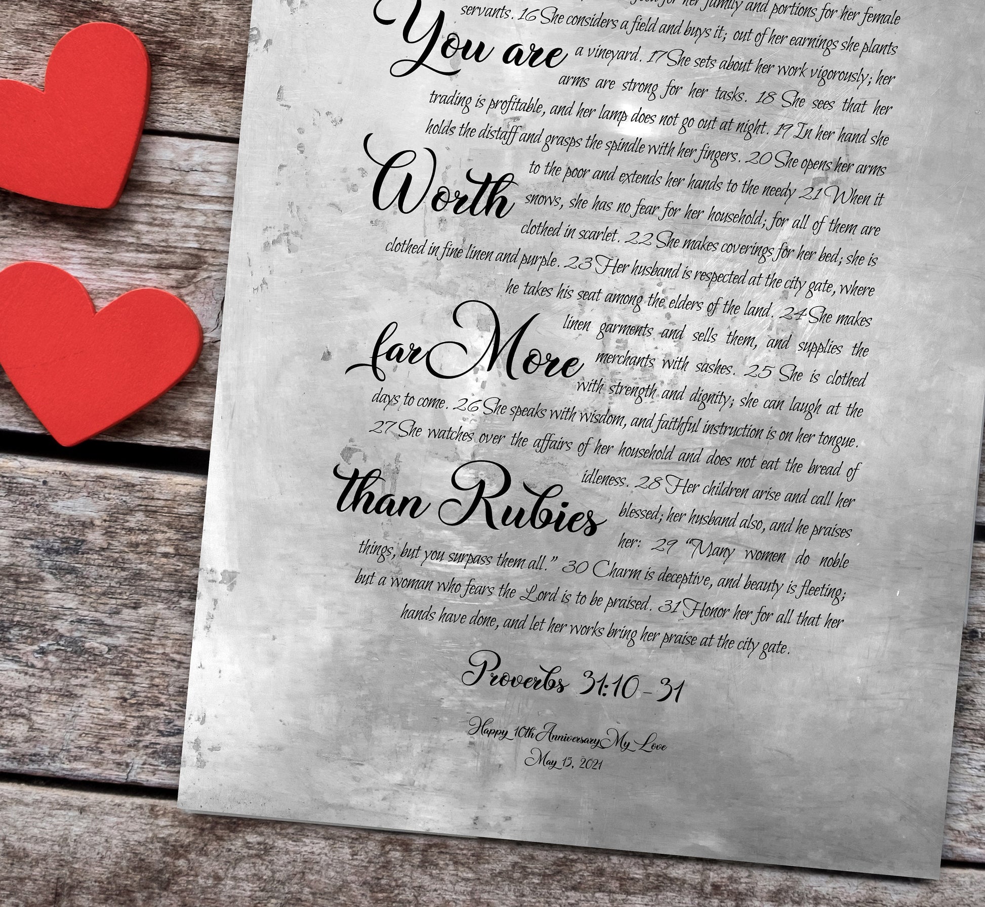 Tin Anniversary, 10th Anniversary Gift