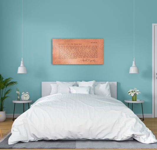 Custom Lyric Sign, Gift for Husband