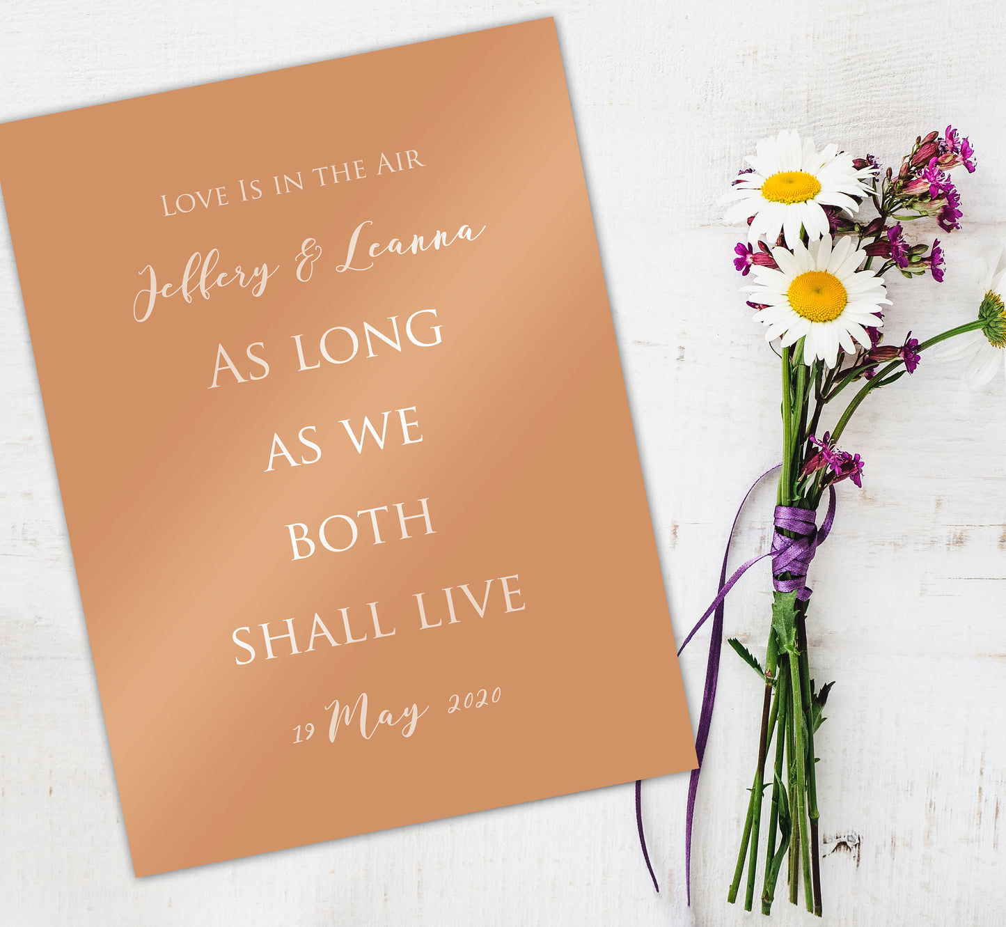 Mens Tin Gift, Wedding Vow Print