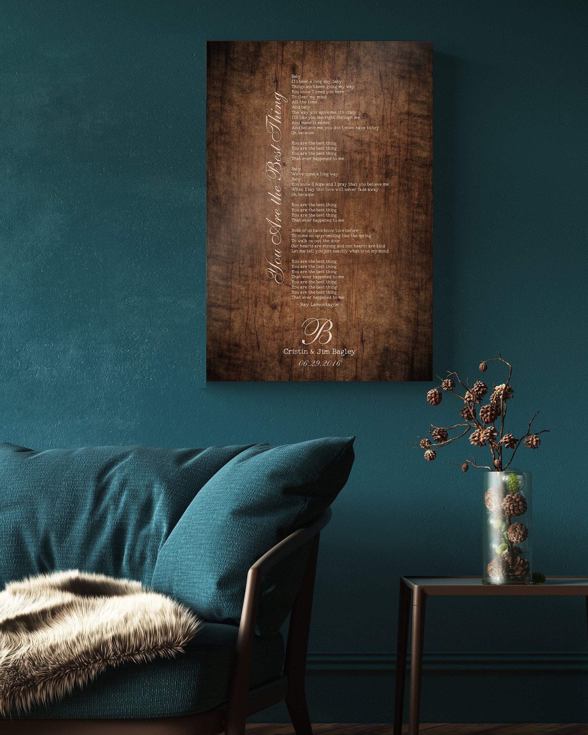 Lyrics on Wood, Wood Anniversary Gift