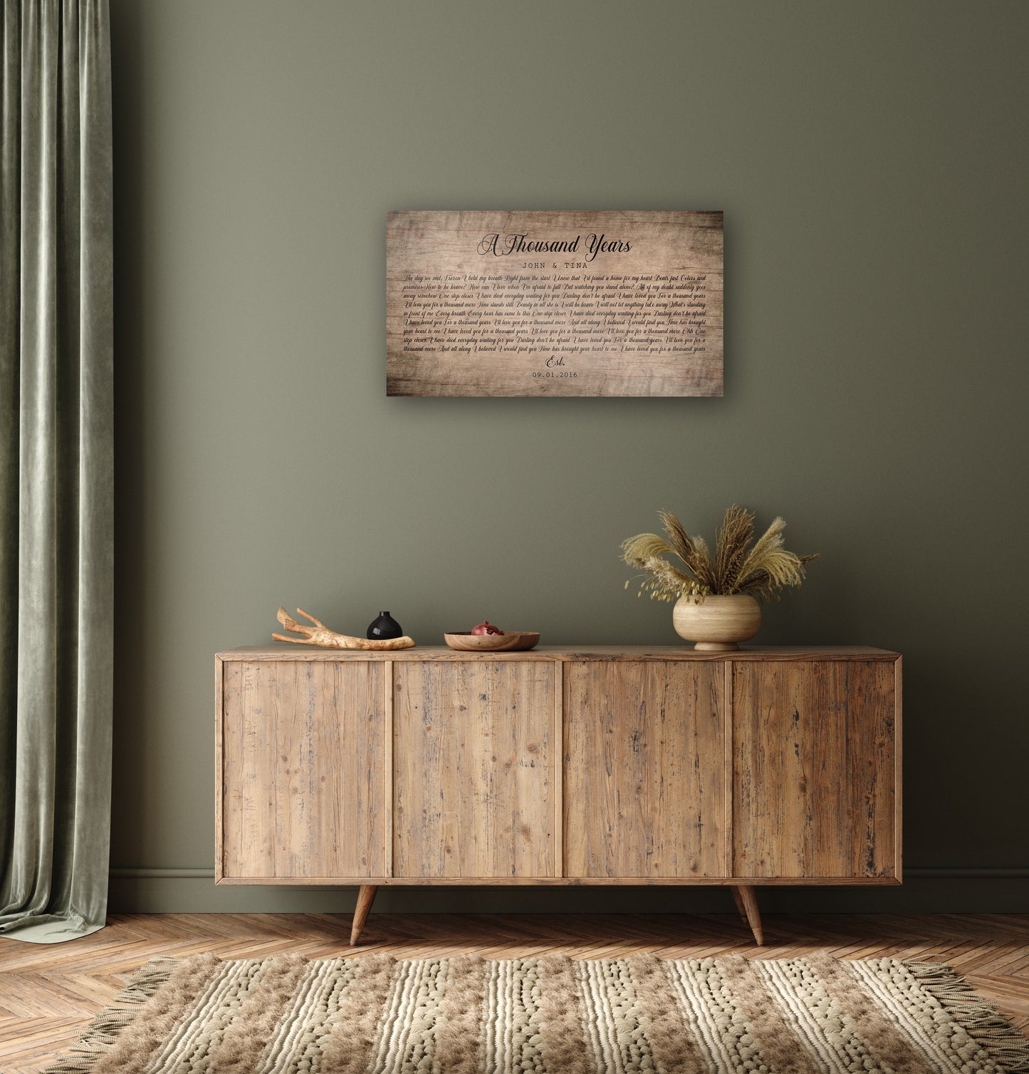 Rustic Anniversary Gift, Wood Anniversary Gift