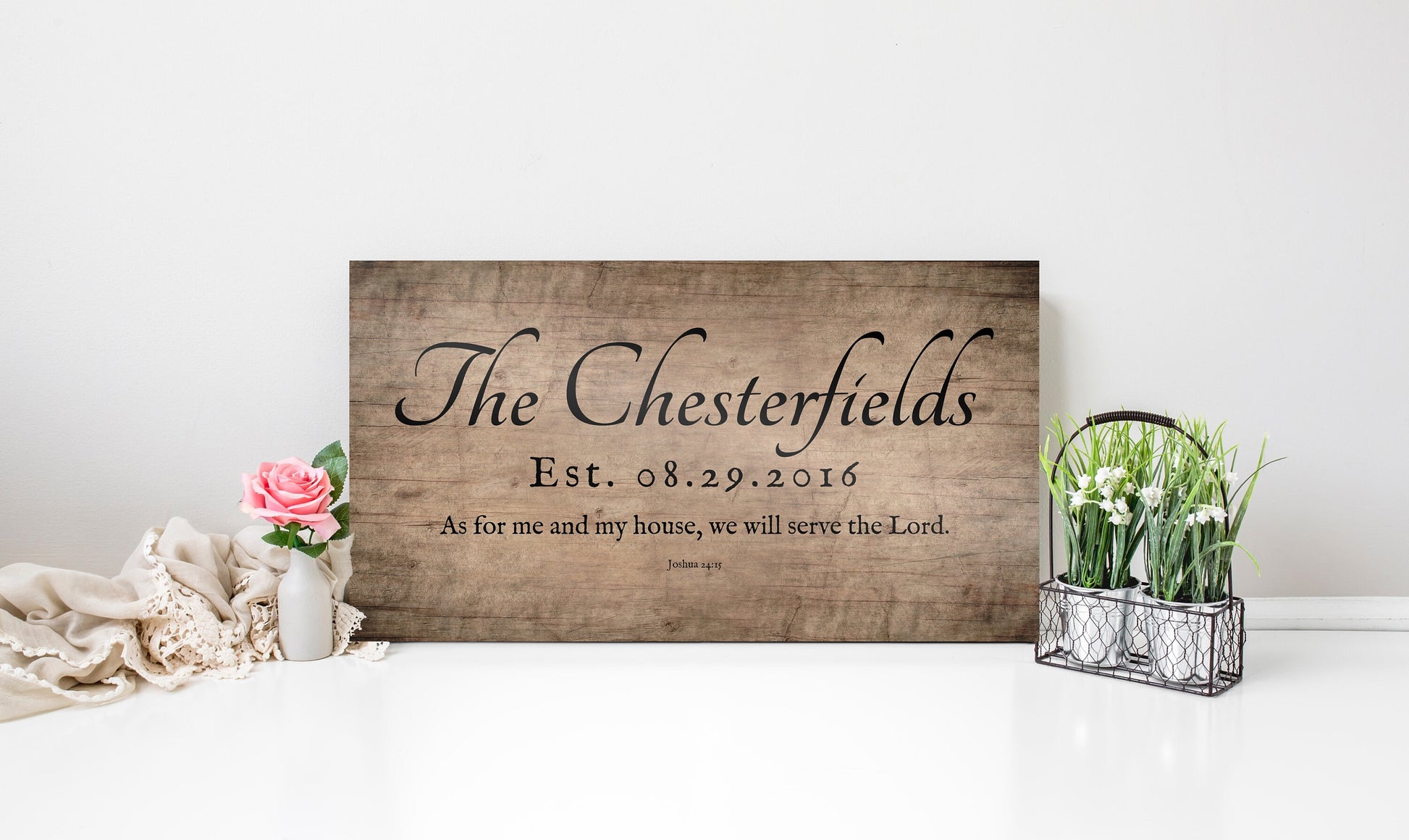 Family Name Sign, Wood Gift