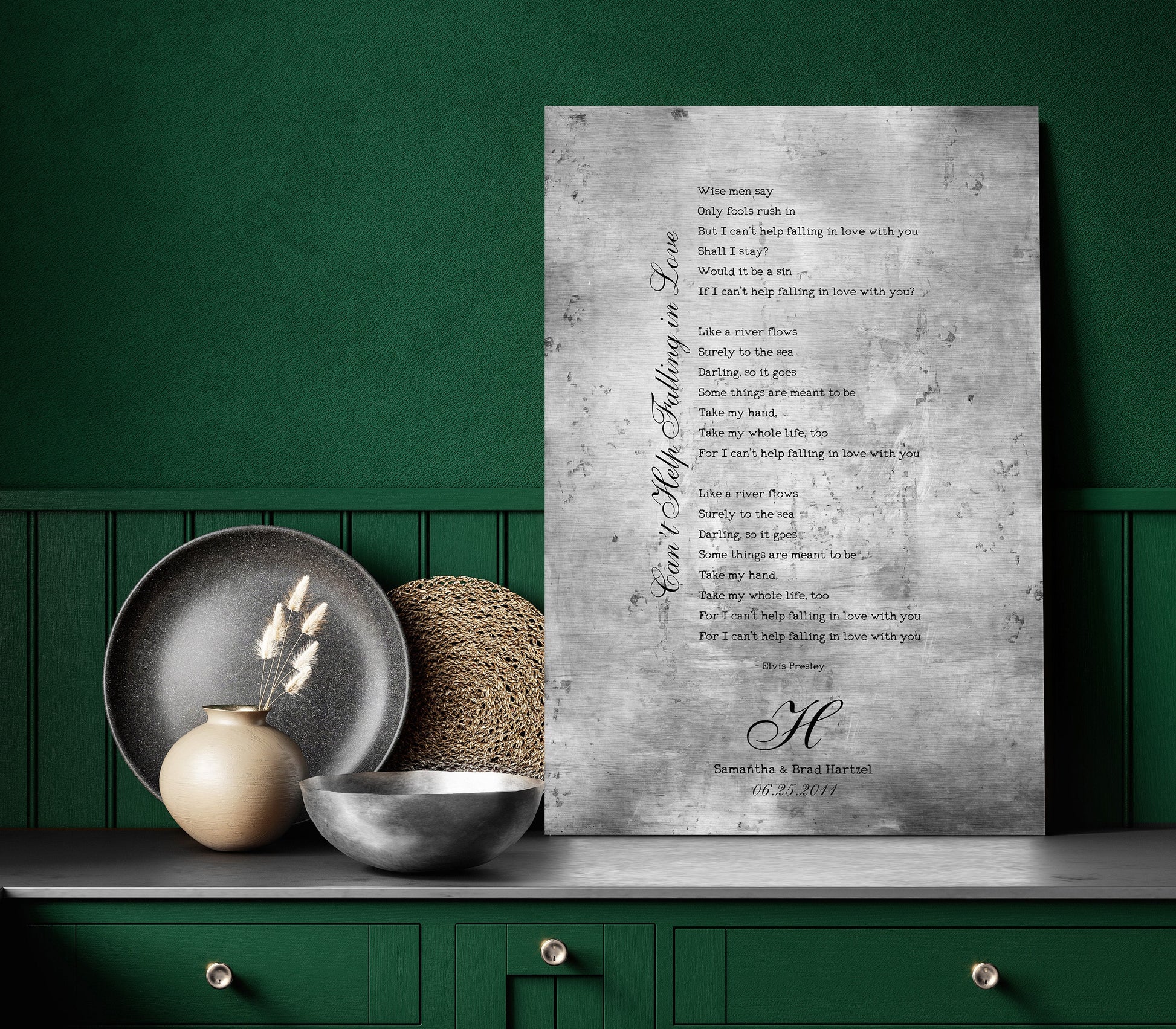 Wedding Song Tin, Tin Anniversary Decor