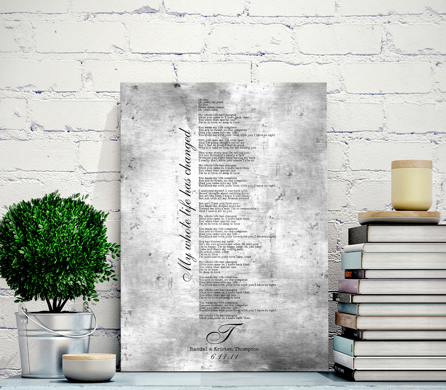 Wedding Song Tin, Tin Anniversary Decor