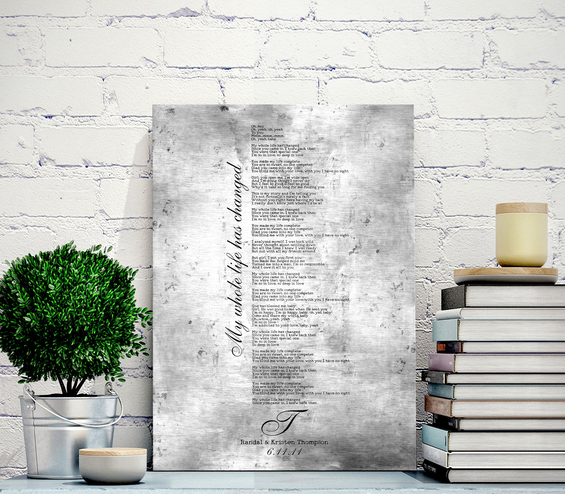 Wedding Song Tin, Tin Anniversary Decor