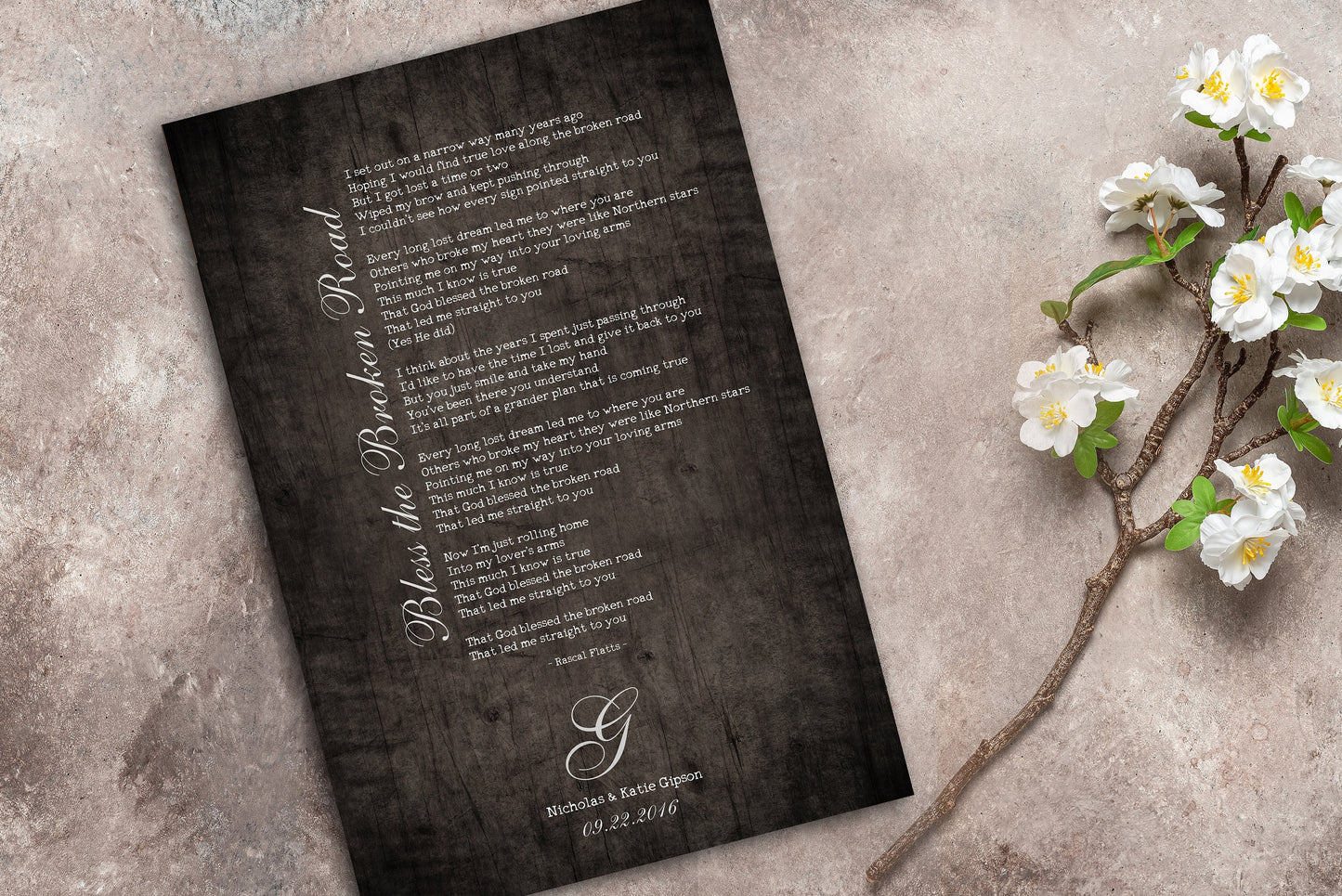 Rustic Anniversary Gift, Wood Anniversary Gift