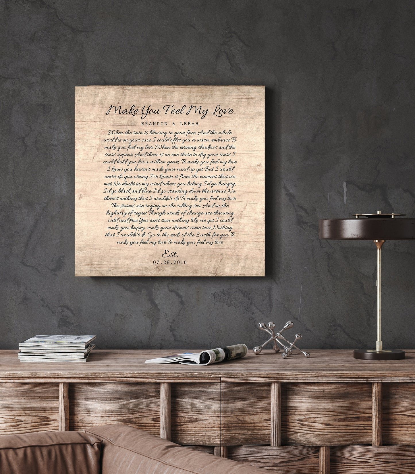 Our Song on Wood, Personalized Wood Gift