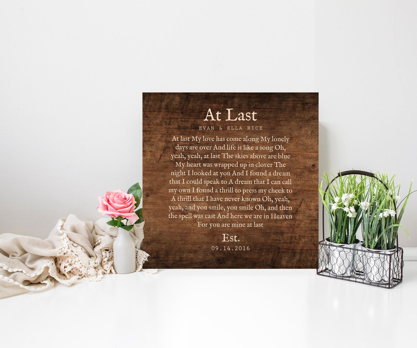 Personalized Wood Sign, Song Lyric Sign