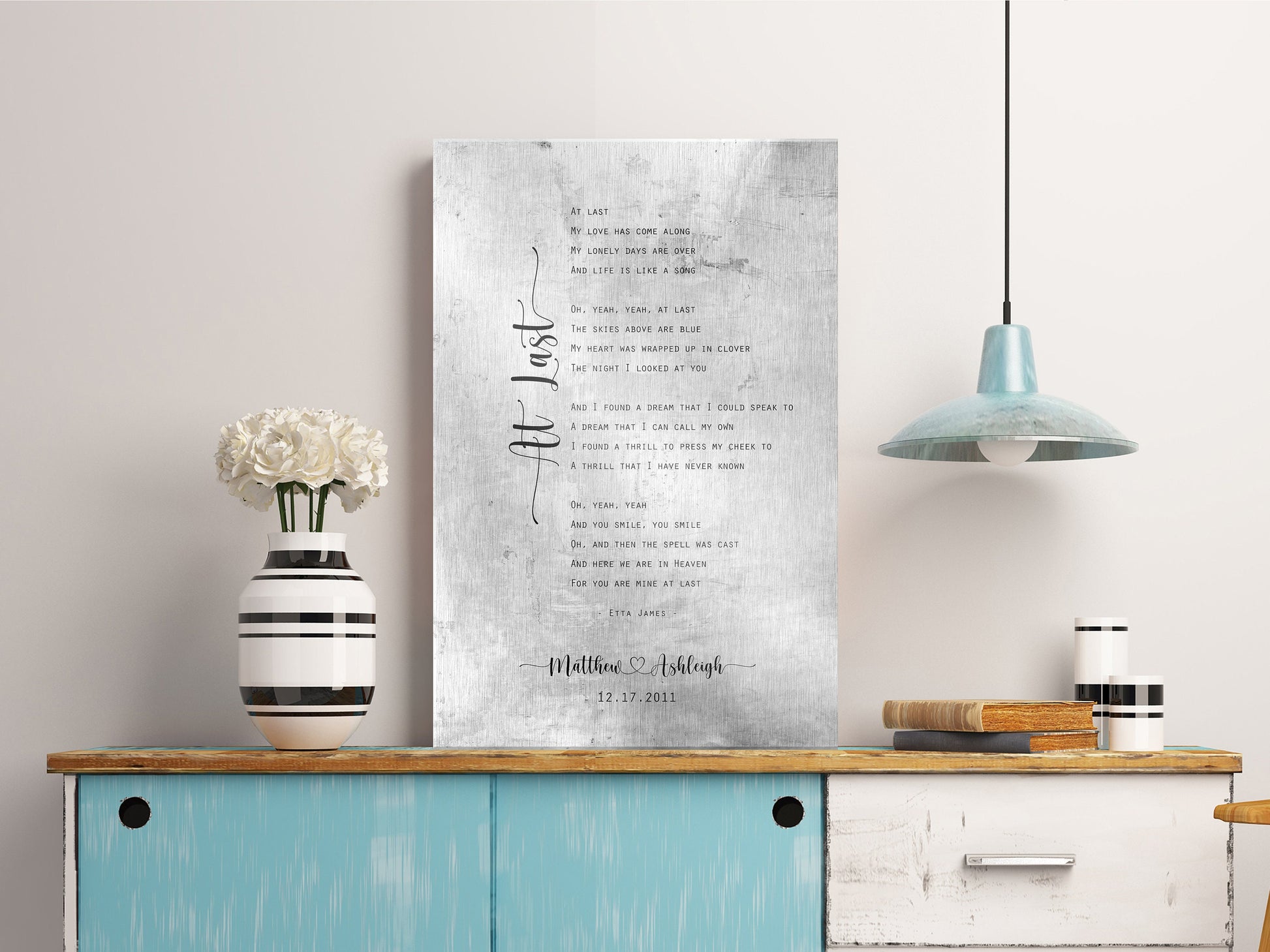 Lyric Sign, 10th Anniversary Gift