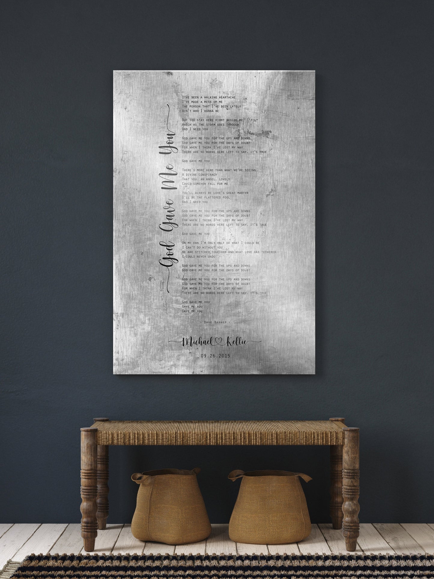 Lyric Sign, 10th Anniversary Gift
