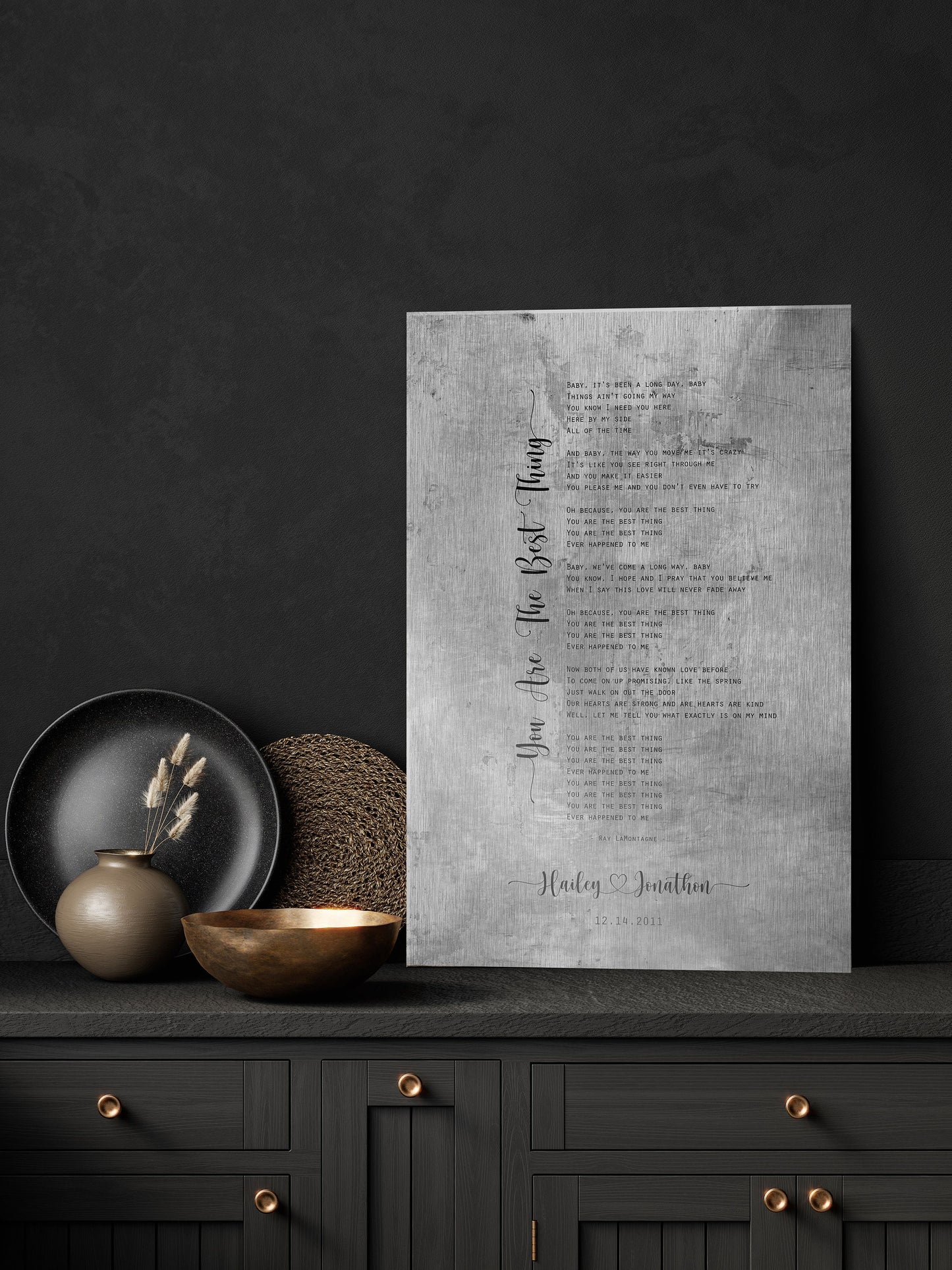 Lyric Sign, 10th Anniversary Gift