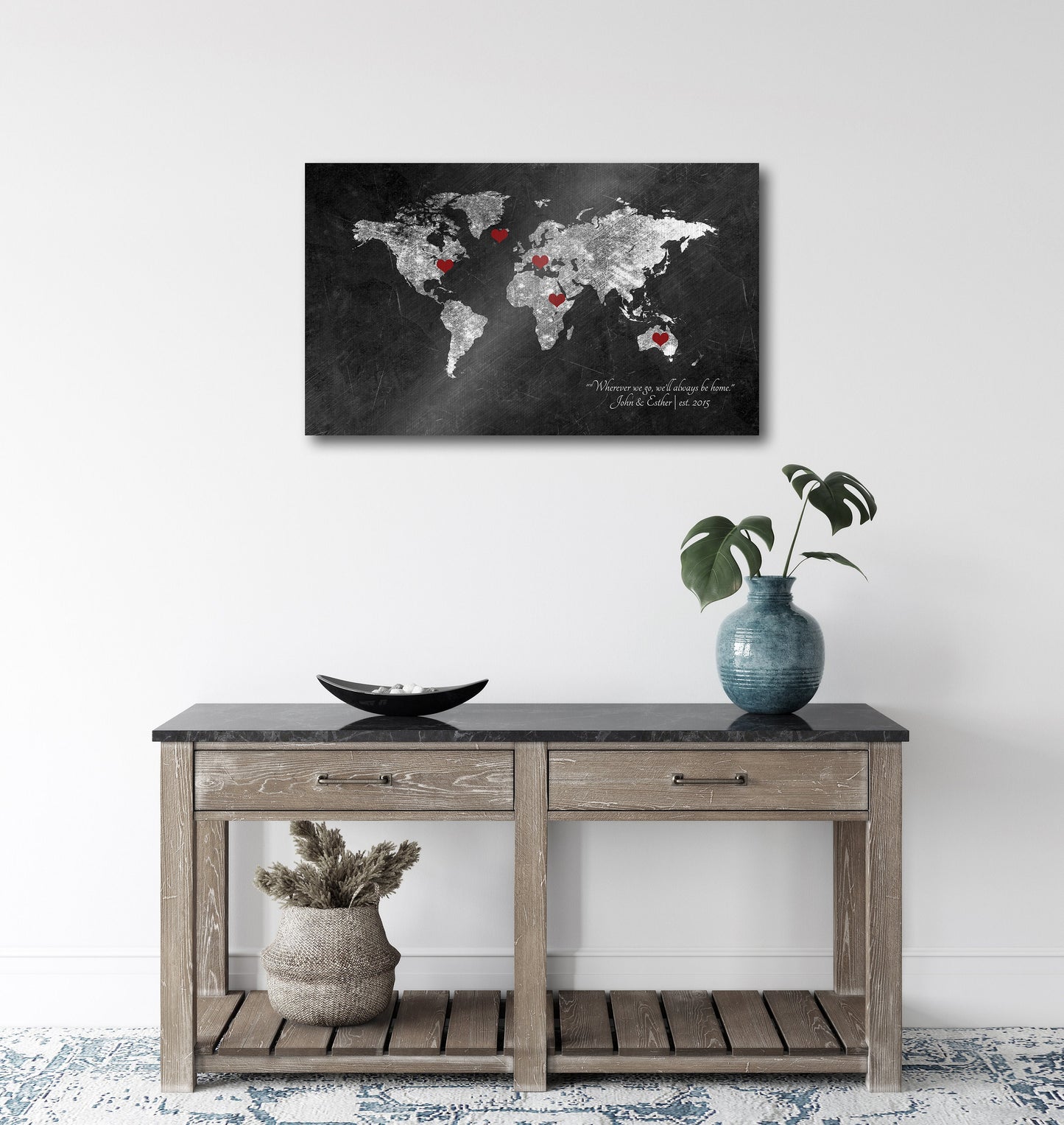 6 Year Anniversary Gift, World Map