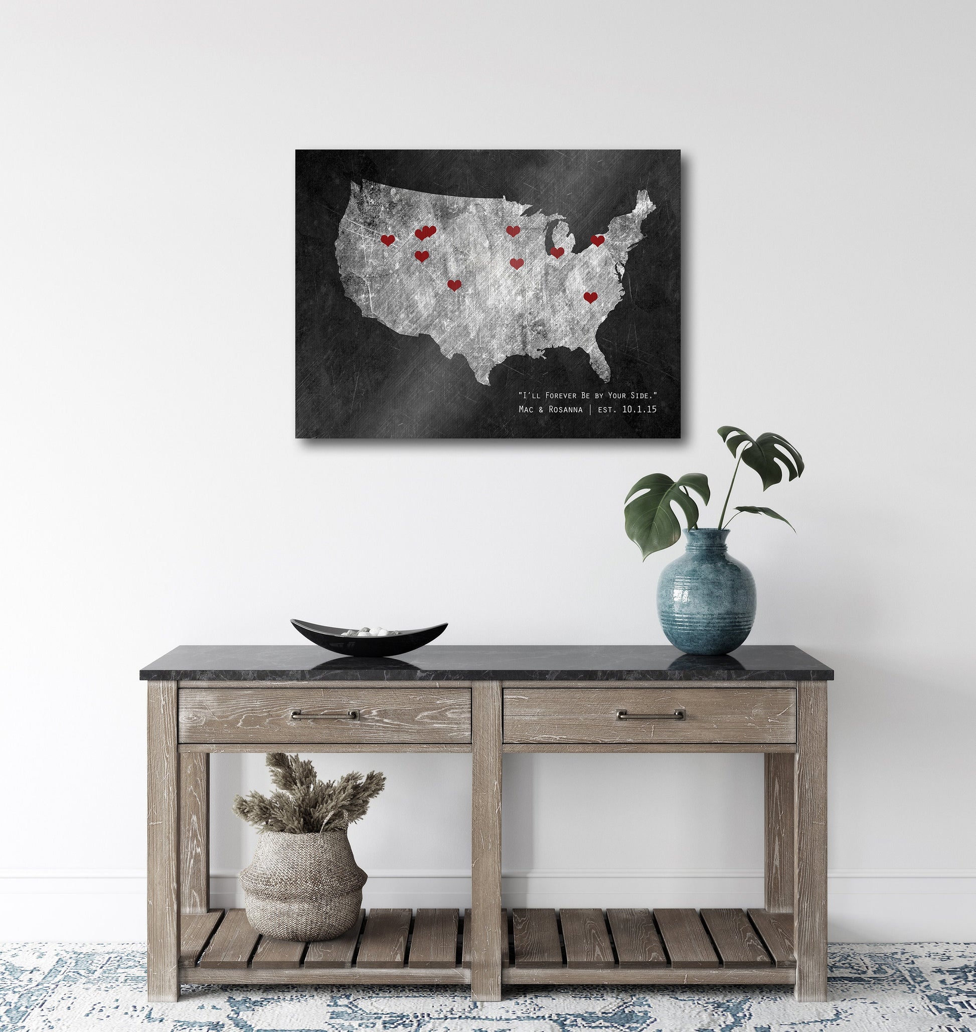6 Year Anniversary Gift, US Map