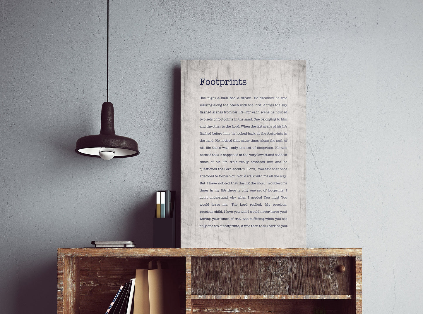 Footprints poem, footprints in the sand