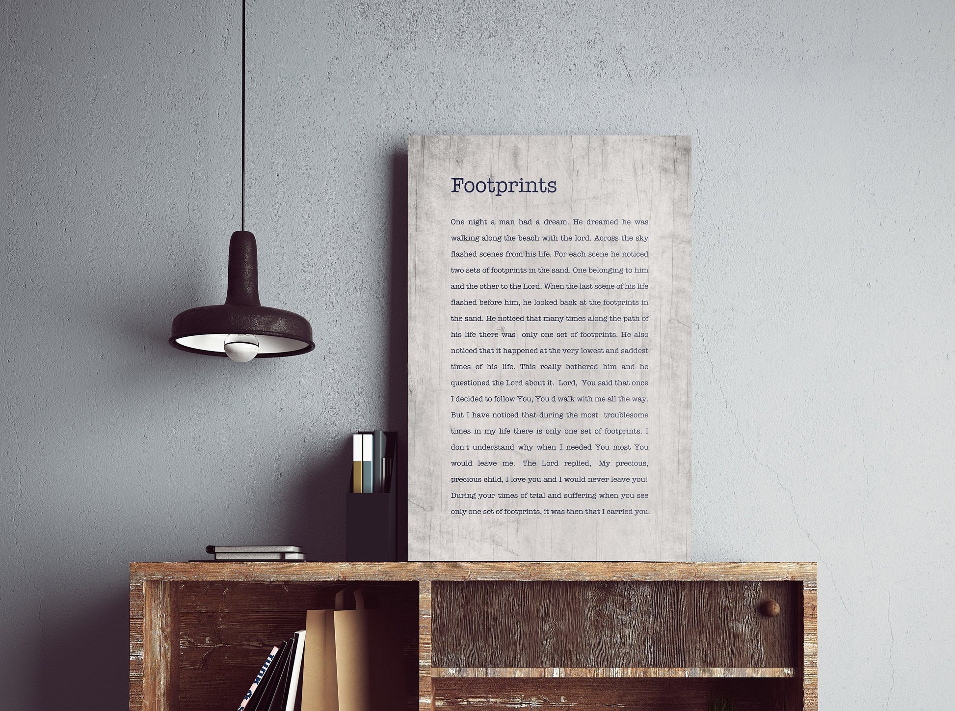 Footprints poem, footprints in the sand