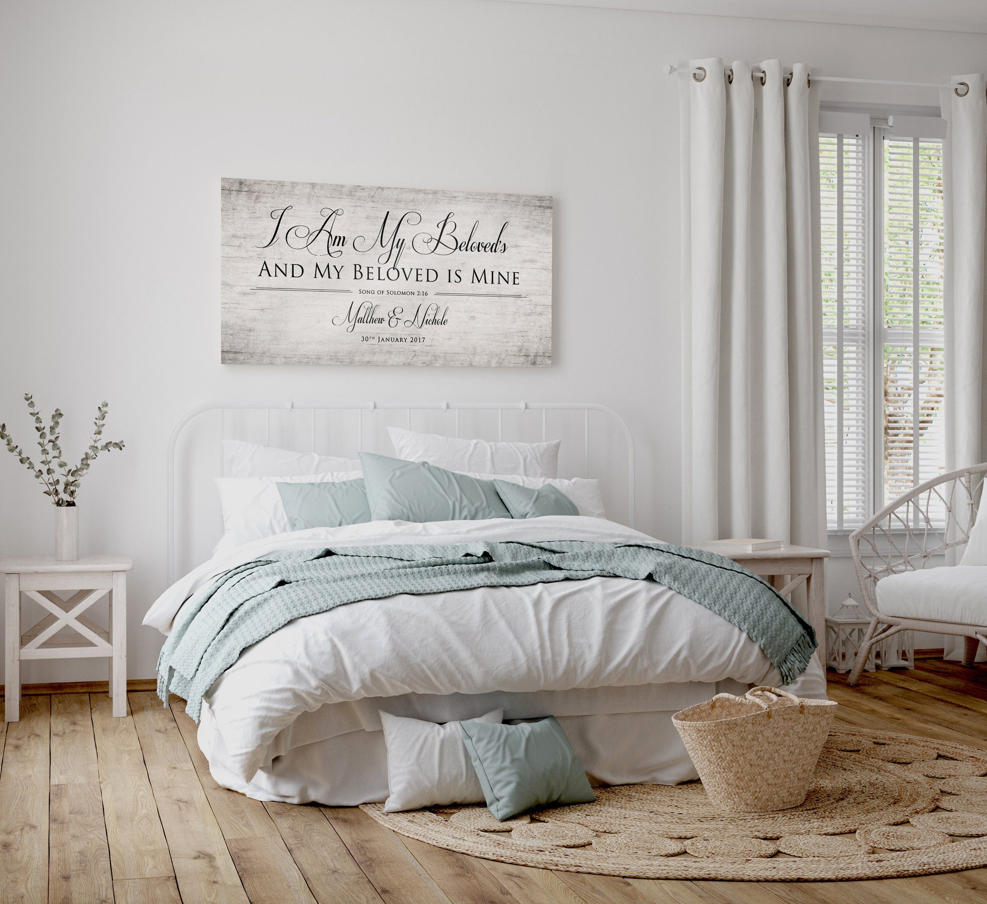 Wood anniversary gift for wife, I am my beloved's