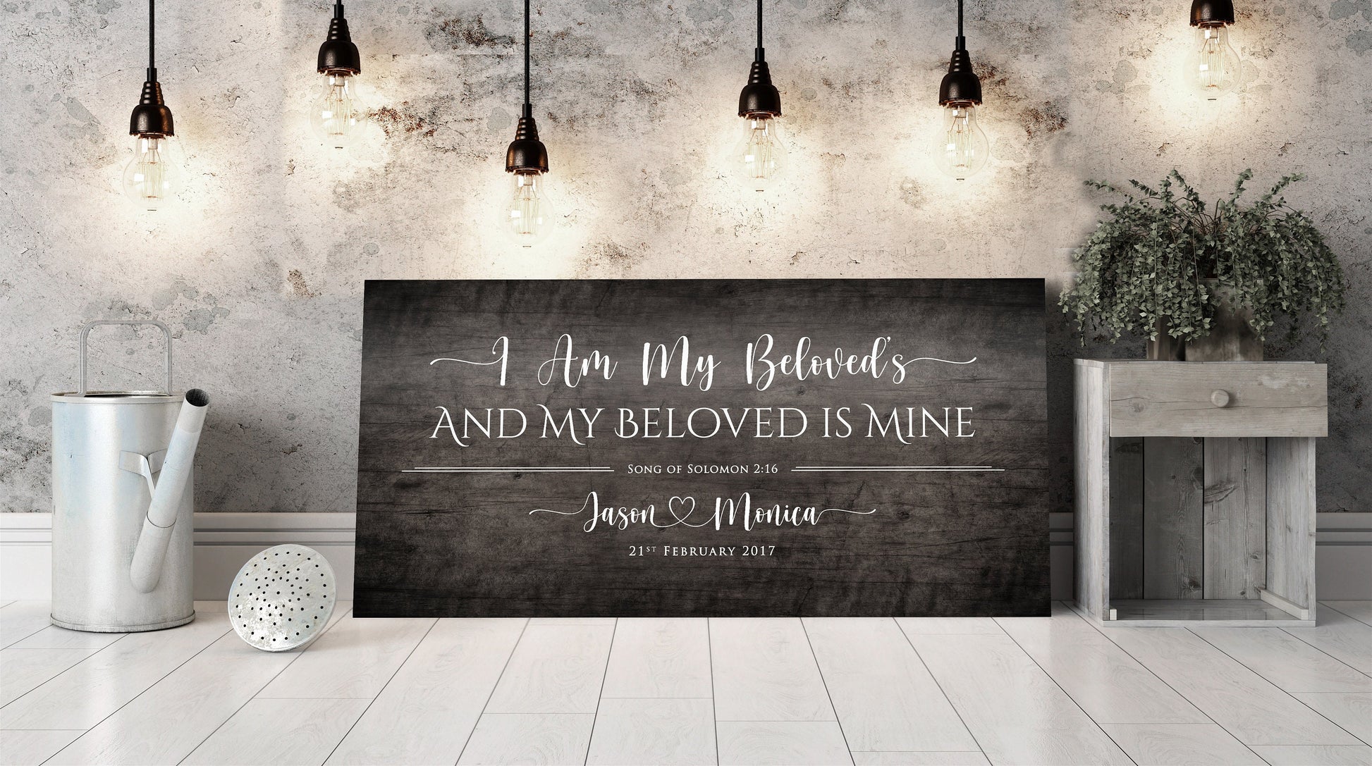 Wood anniversary gift for wife, I am my beloved's