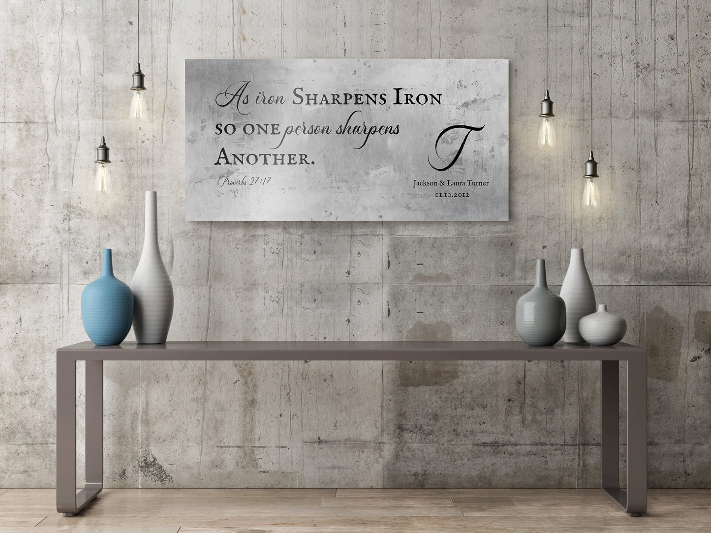 10th anniversary gift for him, Iron sharpens iron