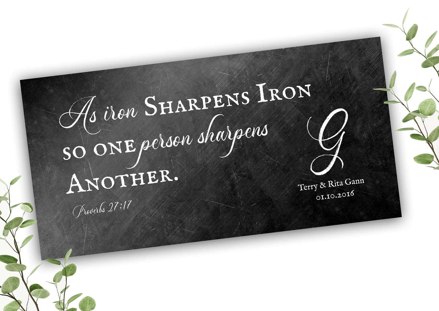 6th anniversary gift for him, Iron sharpens iron