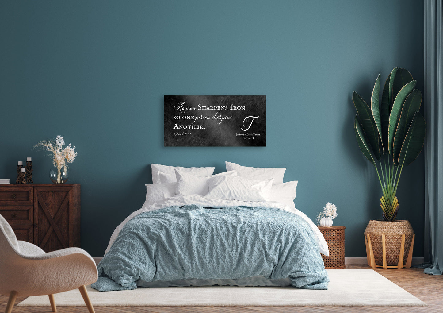 6th anniversary gift for him, Iron sharpens iron