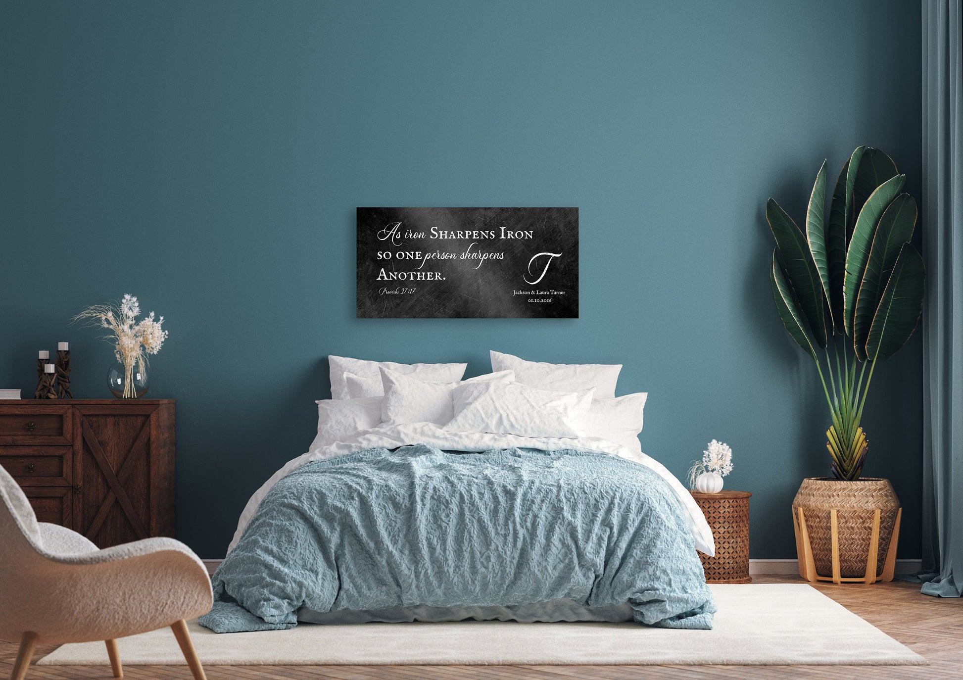 6th anniversary gift for him, Iron sharpens iron