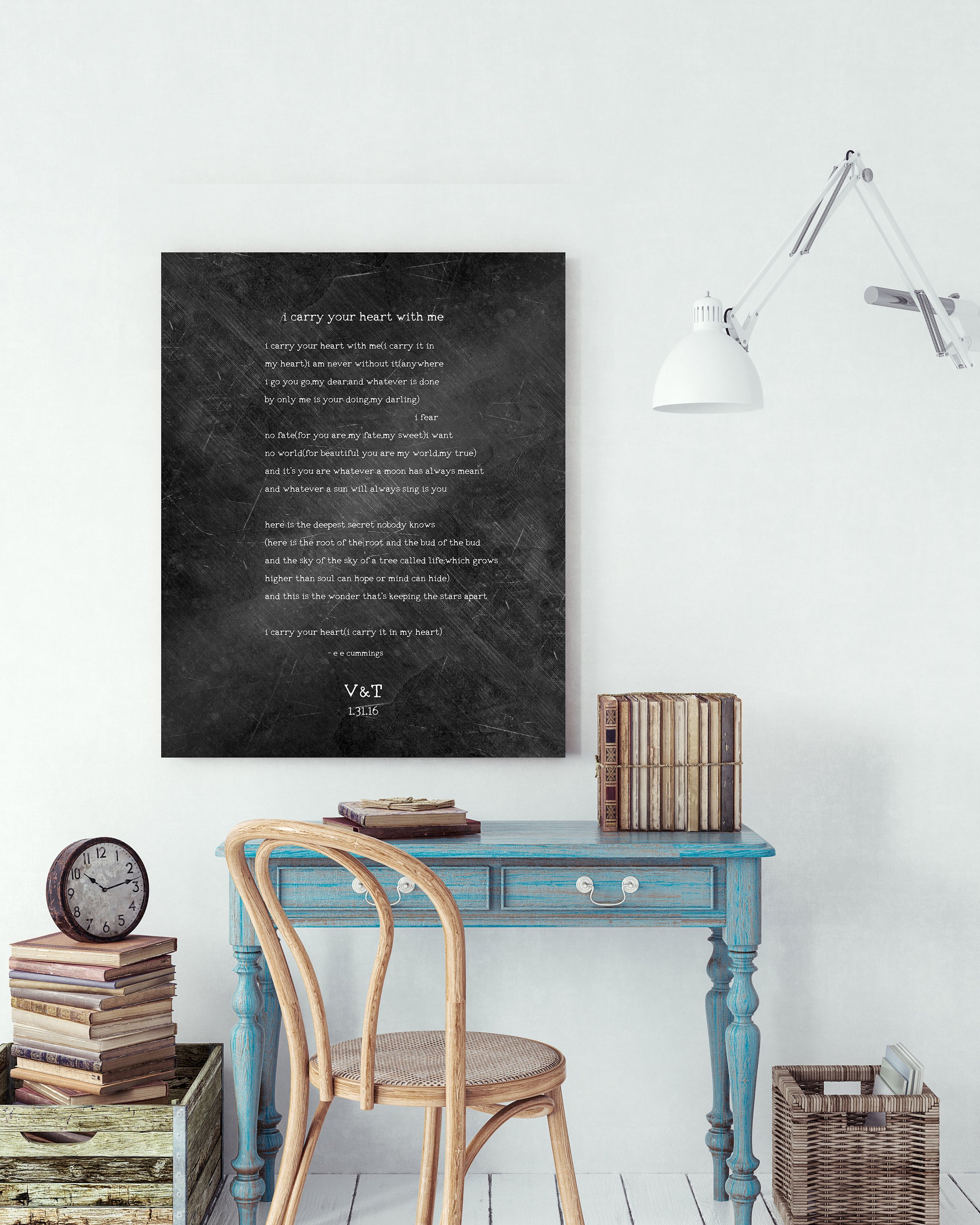 6th anniversary gift for Wife, I carry your heart with me