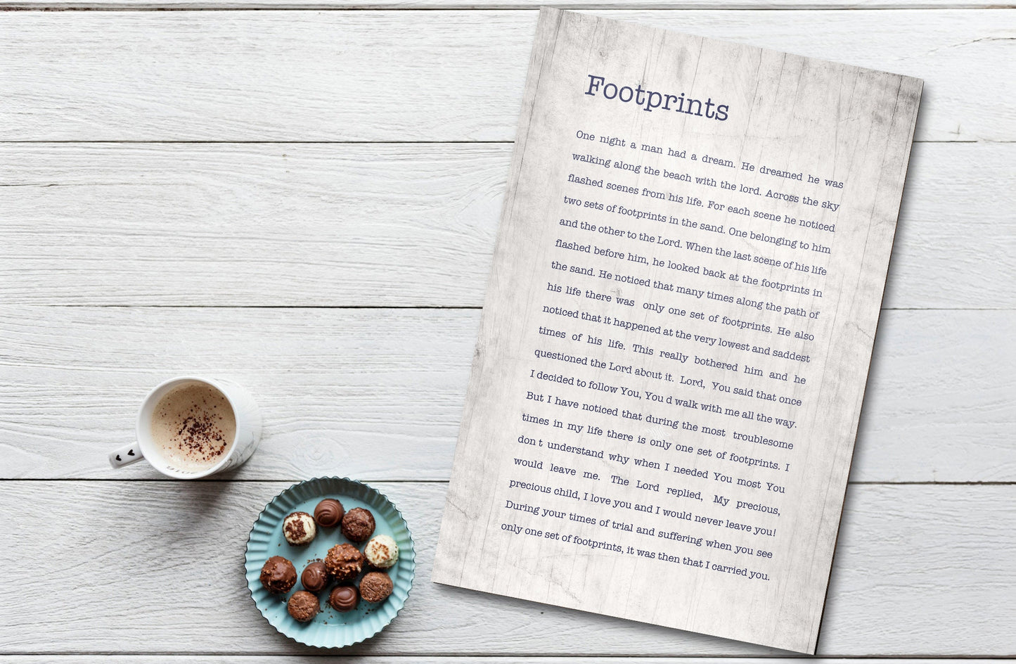 Footprints poem, footprints in the sand