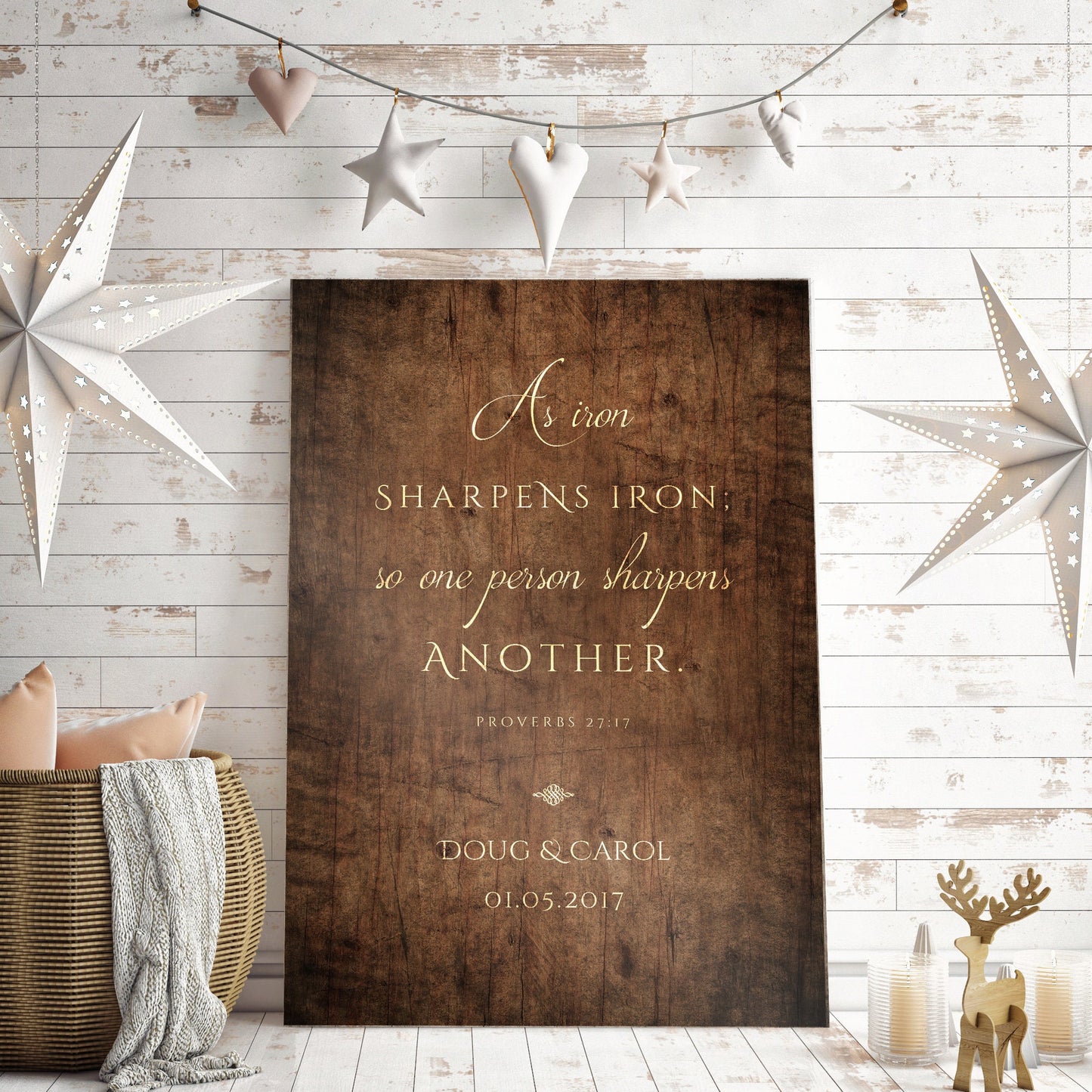 5th Anniversary Gift for Her, Wood Anniversary Gift