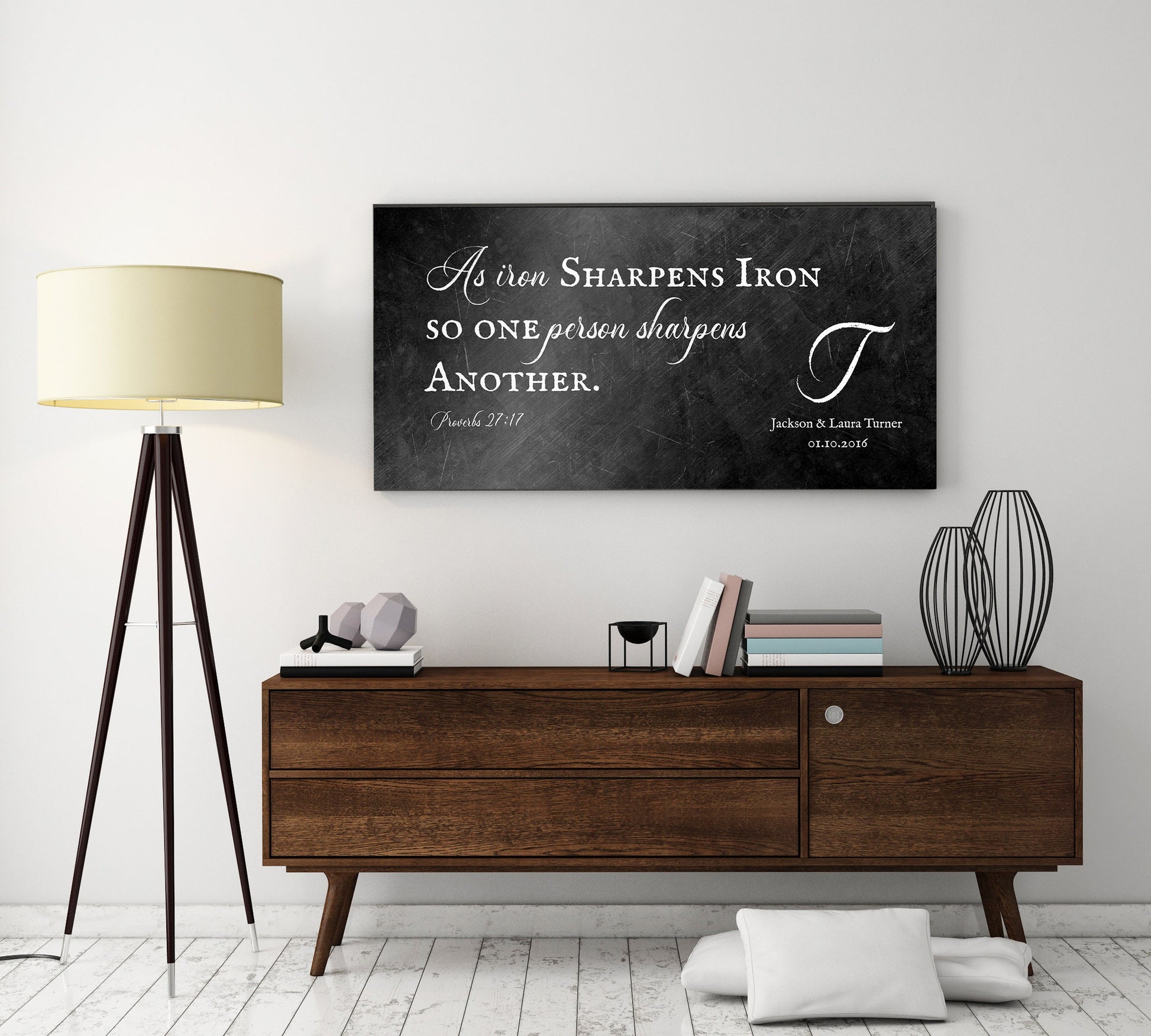 6th anniversary gift for him, Iron sharpens iron