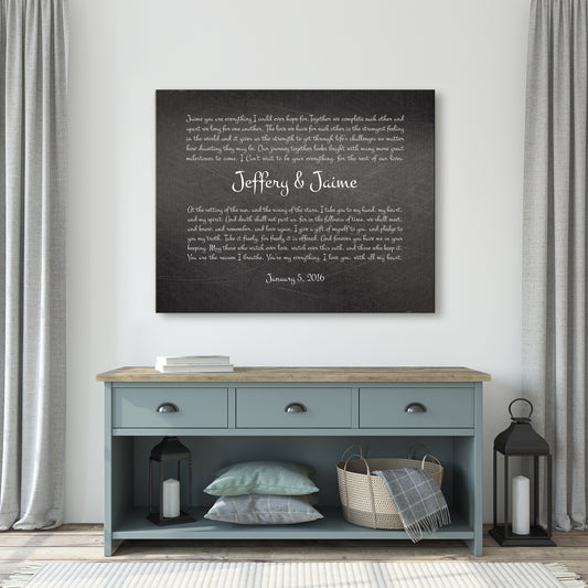 Wedding Vow sign, Custom Wedding Vow Sign