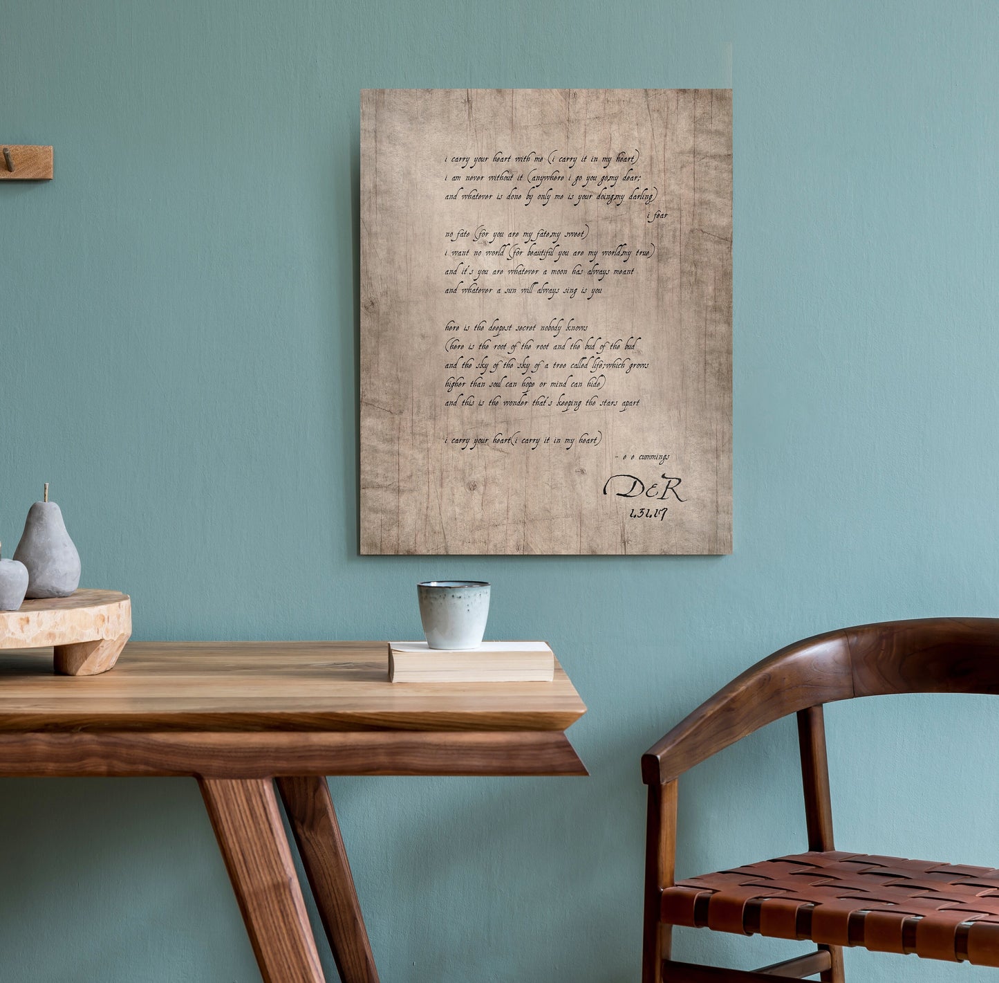 Personalized Wood Gift, E.E. Cummings