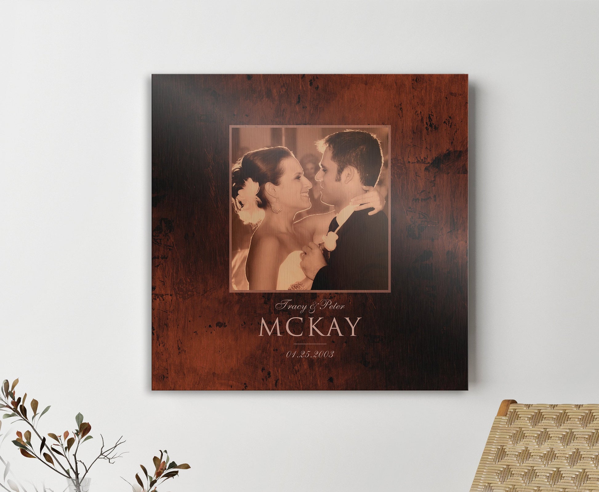 Bronze Anniversary Gift for Wife, Photo on Bronze