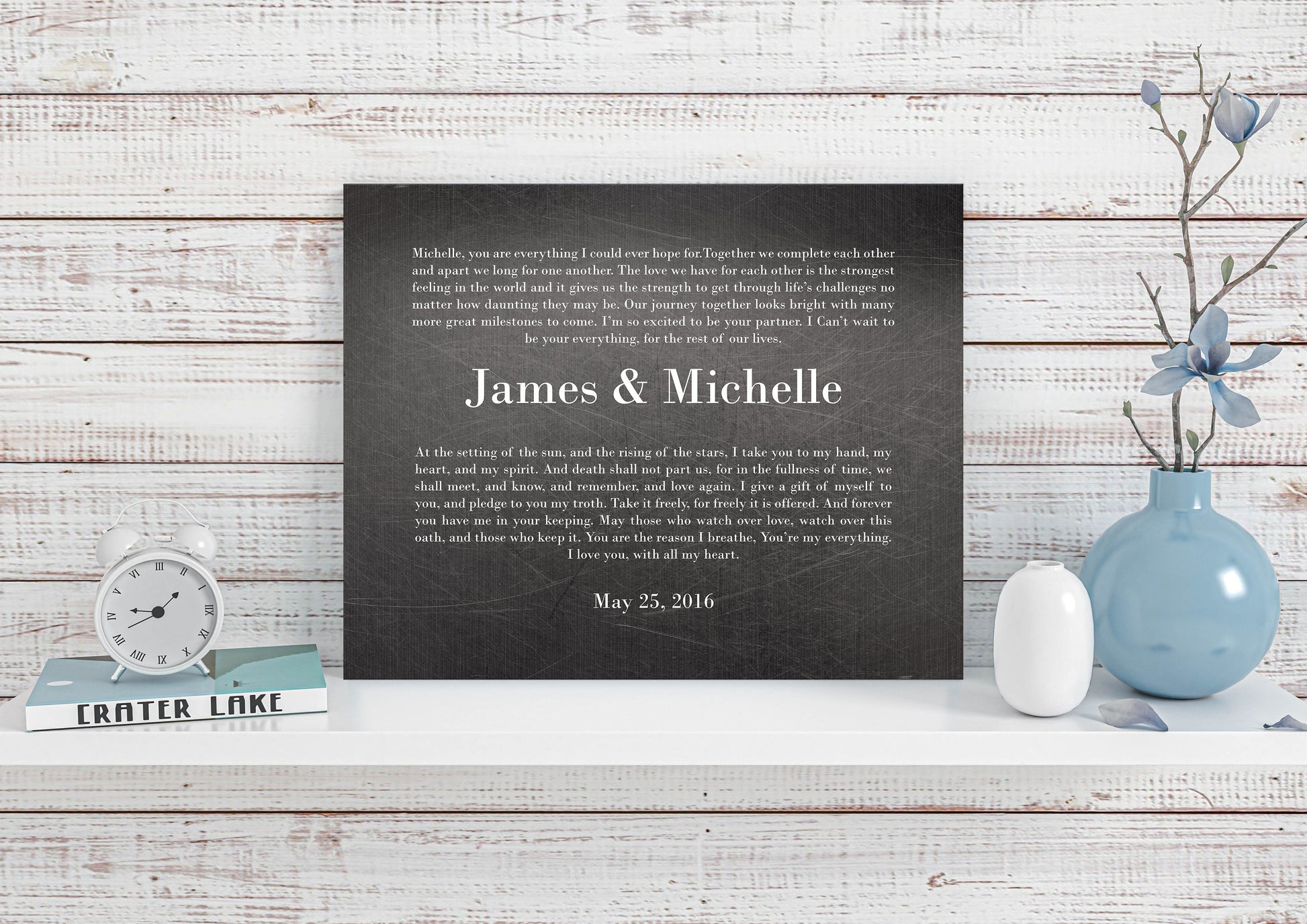 Wedding Vow sign, Custom Wedding Vow Sign