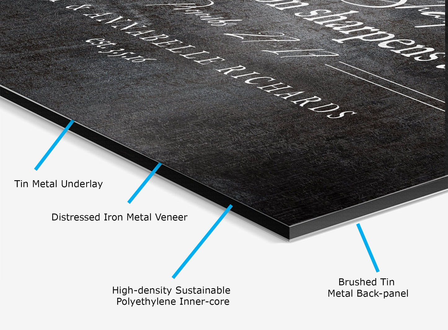 Wedding Vow Art, Wedding vow on iron