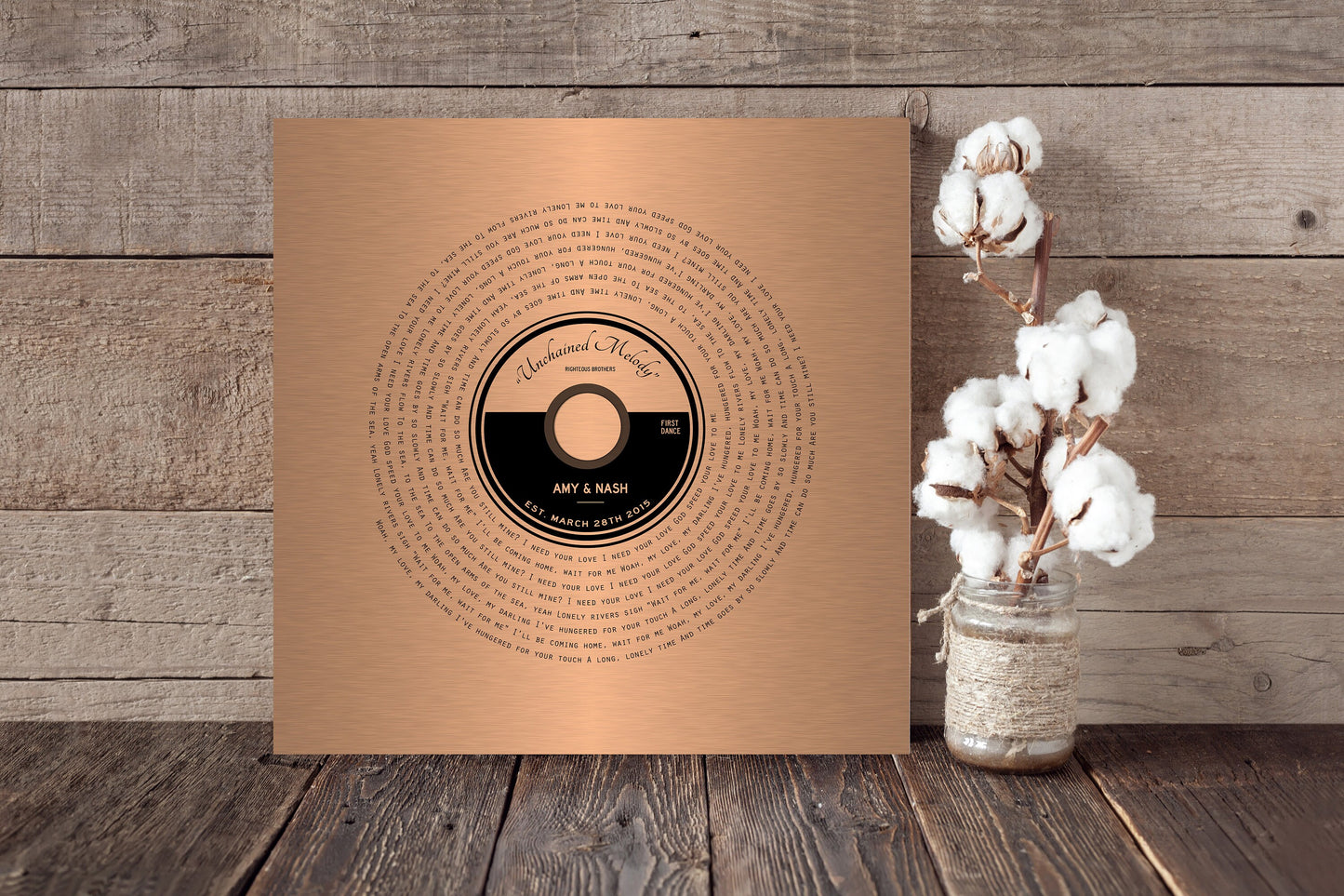 7th Anniversary Gift, Copper Song Record