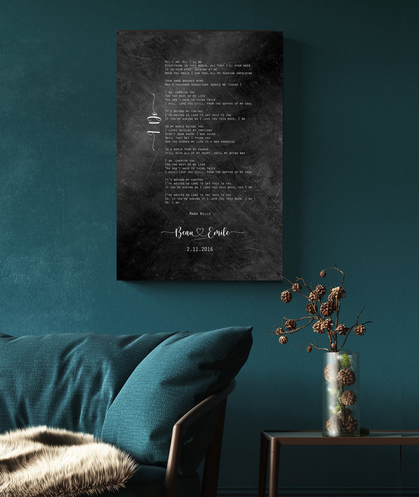 Song Anniversary Gift, Wedding Song on Iron