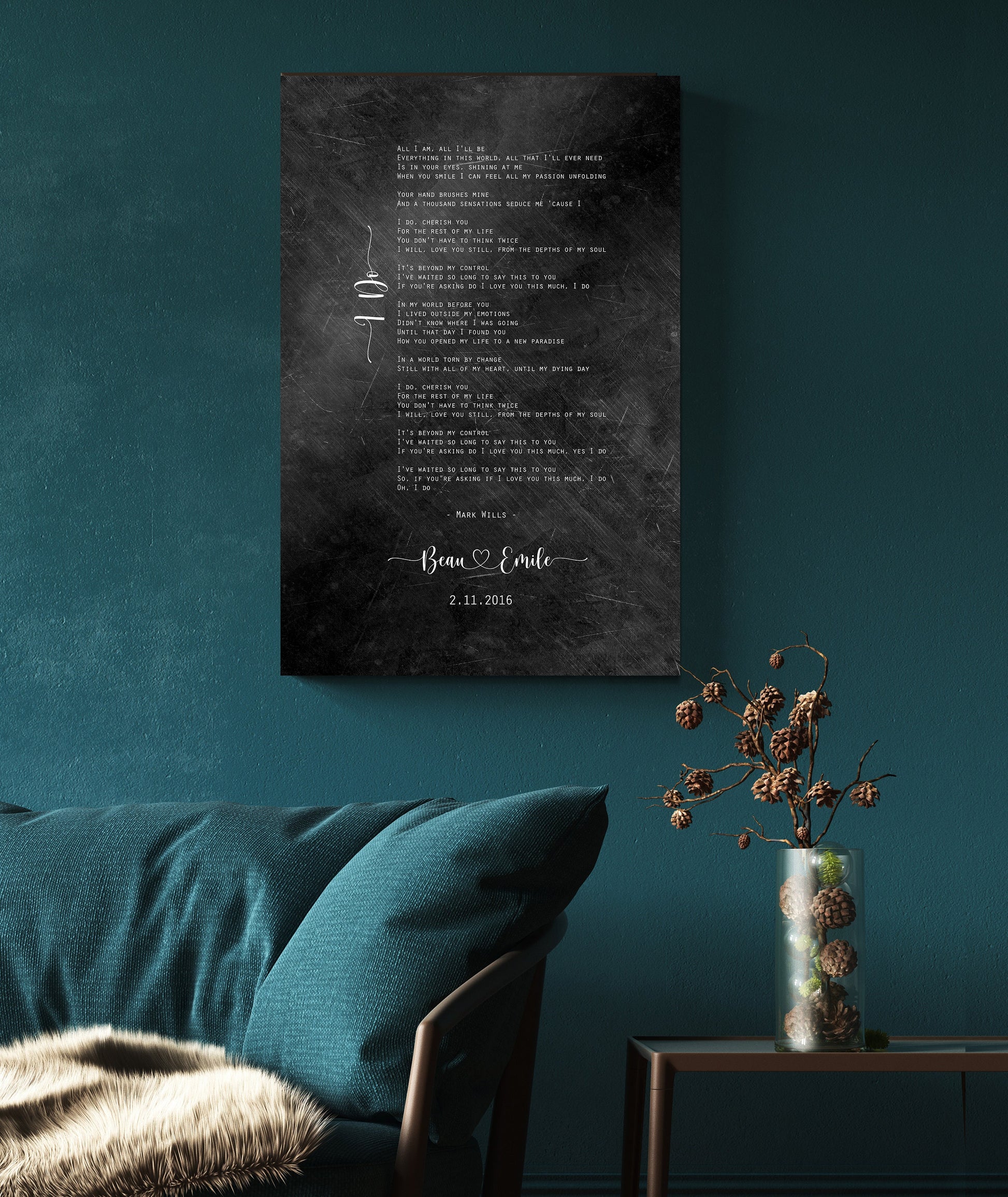 Song Anniversary Gift, Wedding Song on Iron