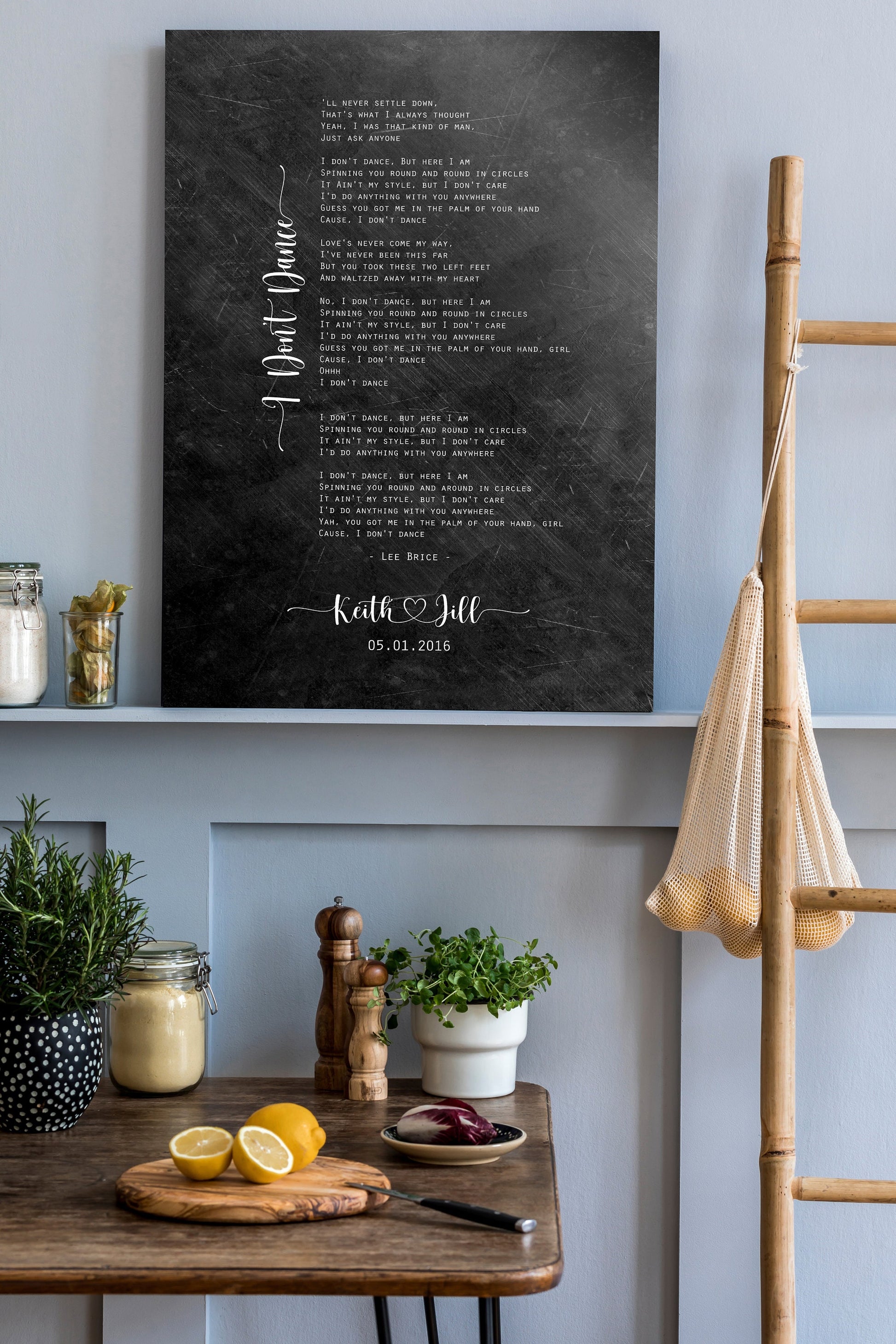 Song Anniversary Gift, Wedding Song on Iron