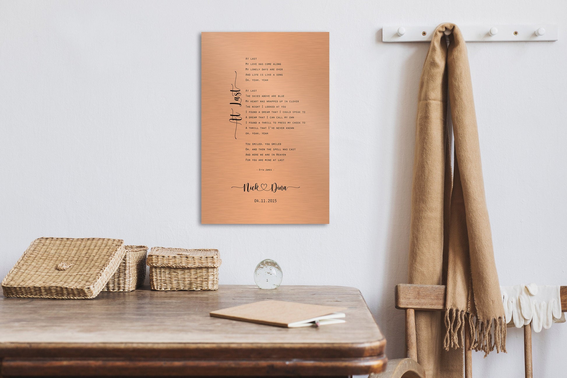 Copper gift for wife, Custom copper gift