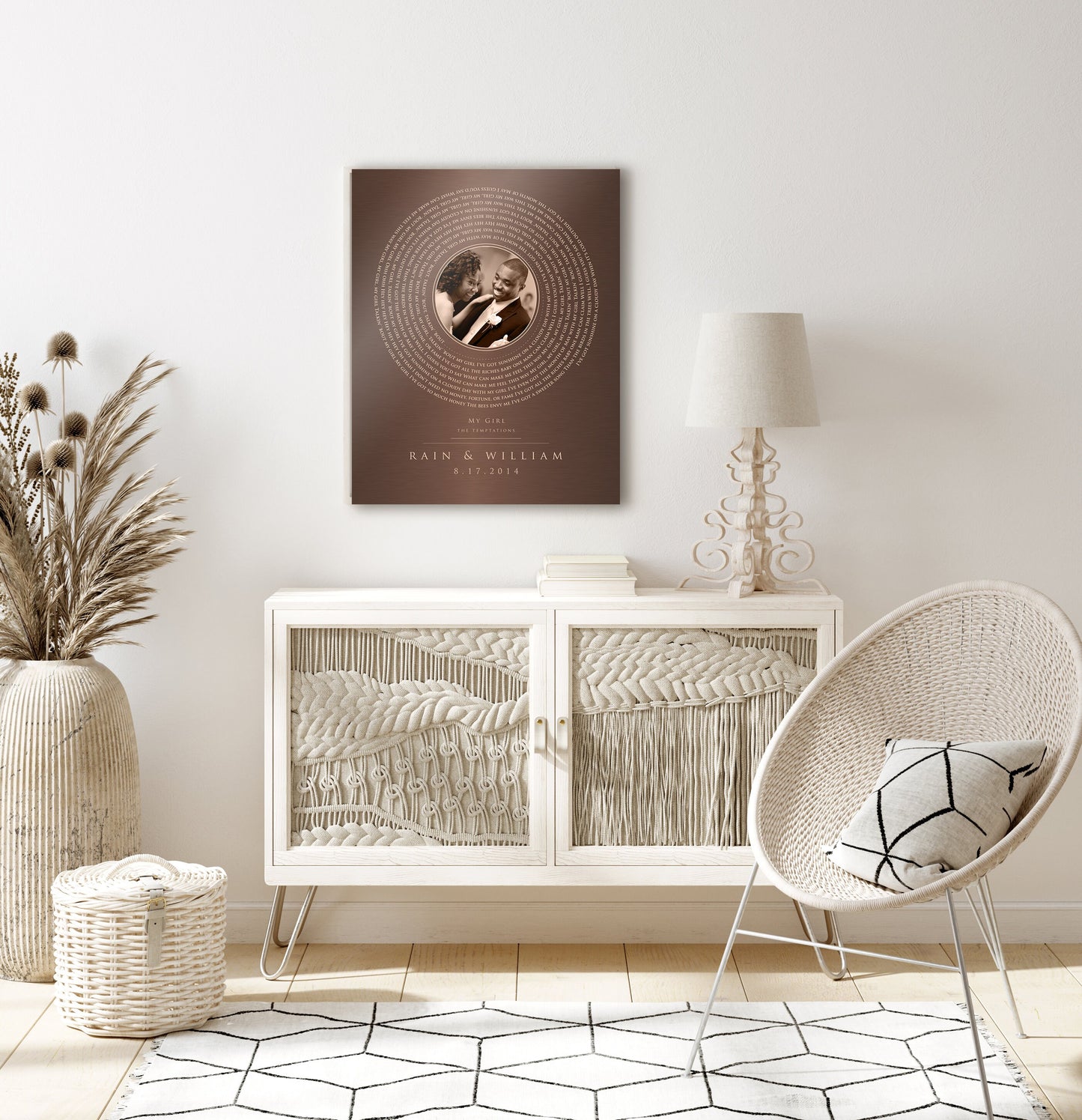 Bronze Vinyl Record Song Art, Bronze Gift, Bronzed Photo, Personalized Anniversary Gift, 8 year gift, Bronze Gift for him, 19 Year