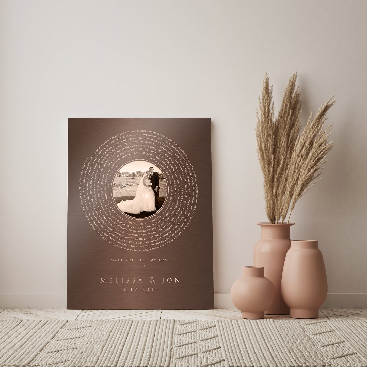 Bronze Vinyl Record Song Art, Bronze Gift, Bronzed Photo, Personalized Anniversary Gift, 8 year gift, Bronze Gift for him, 19 Year