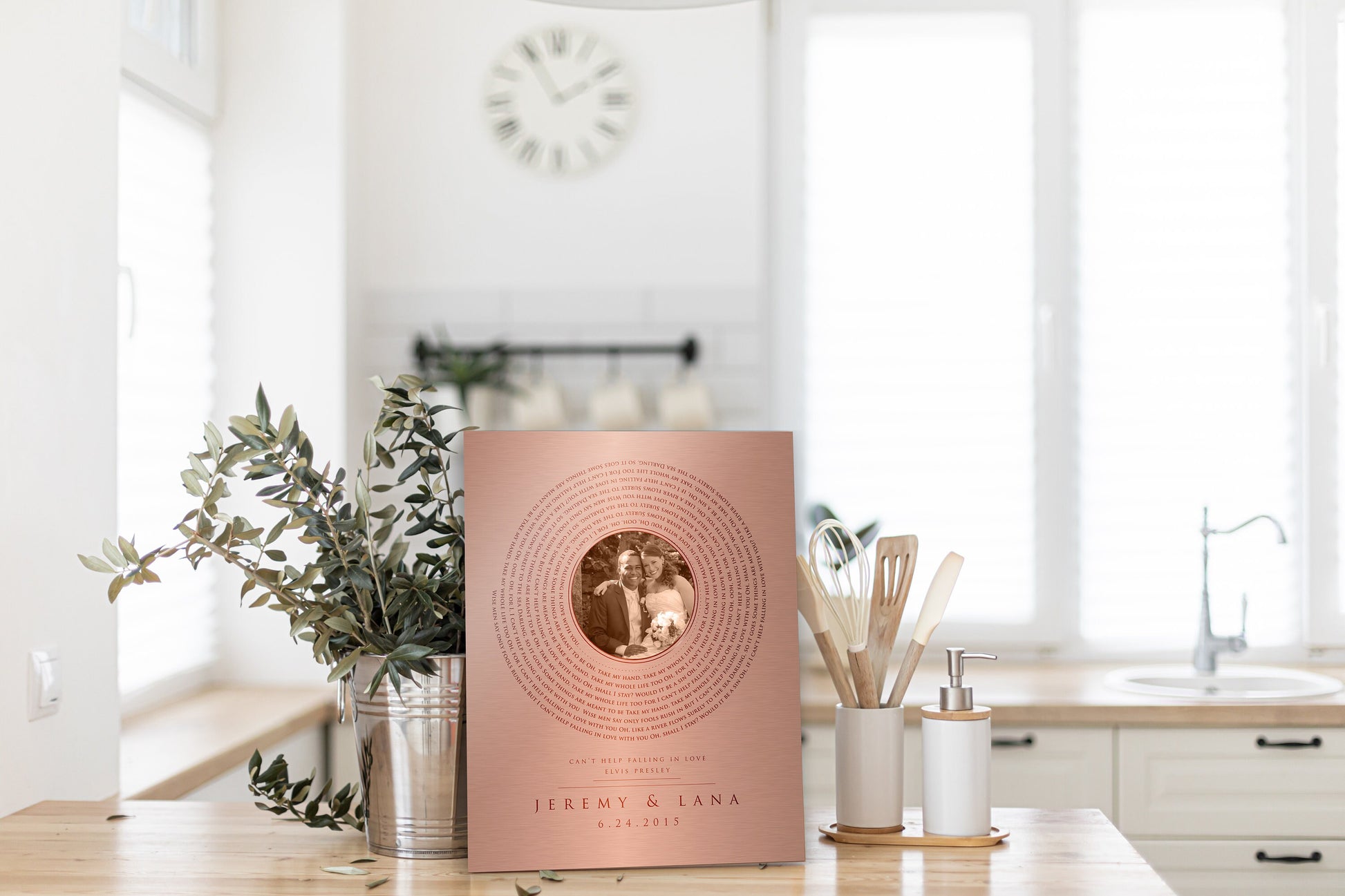 Copper Vinyl Record Song Art, Copper Gift, Copper Photo, Personalized Anniversary Gift, 7 year gift, Copper Gift for him, Wife 19 Year gift