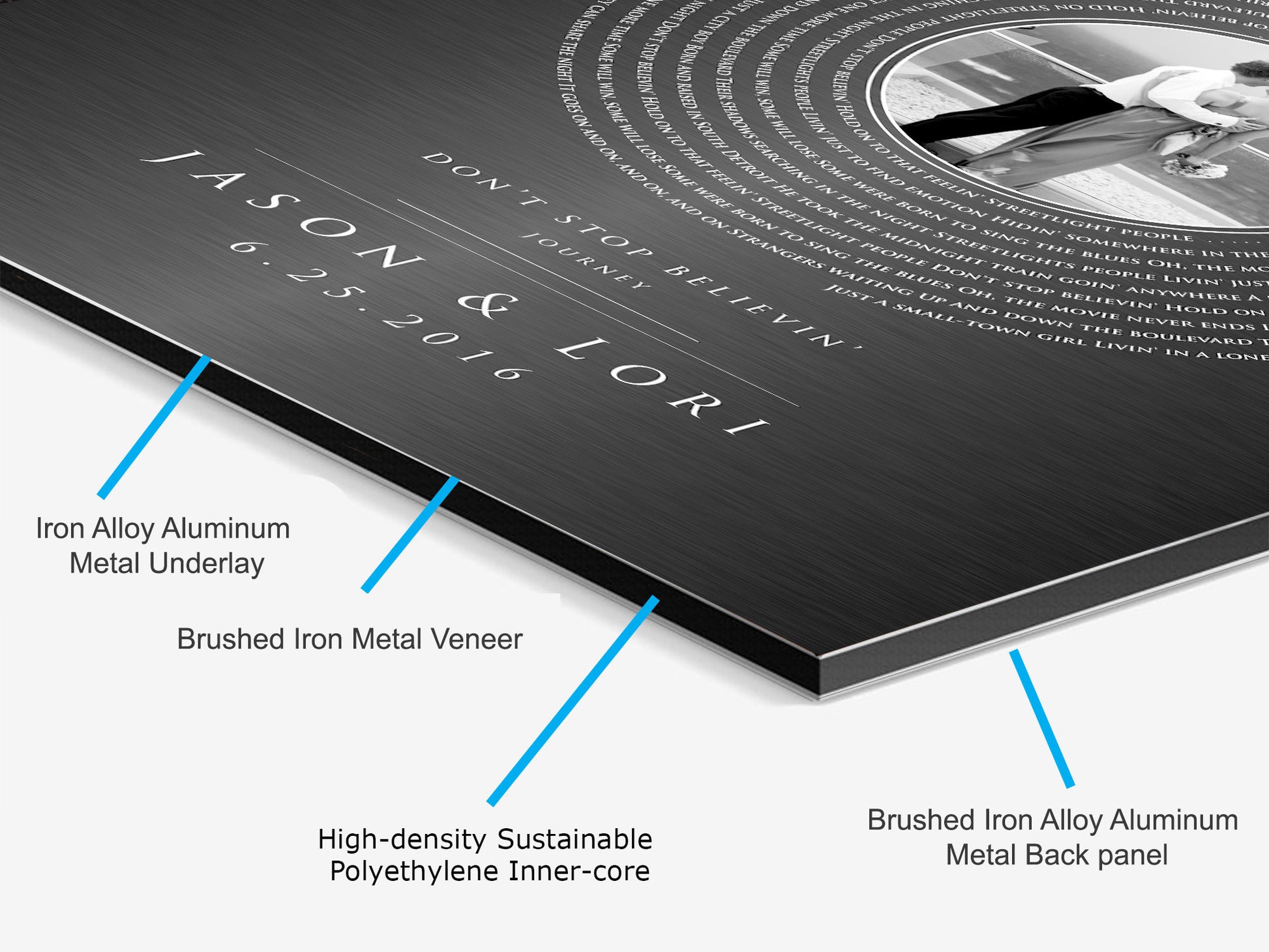 Our Song on Iron 6 Year Anniversary Gift for Her, couples plaque, Photo Gift, Personalized Anniversary Gift, 6 year gift, iron gift for wife