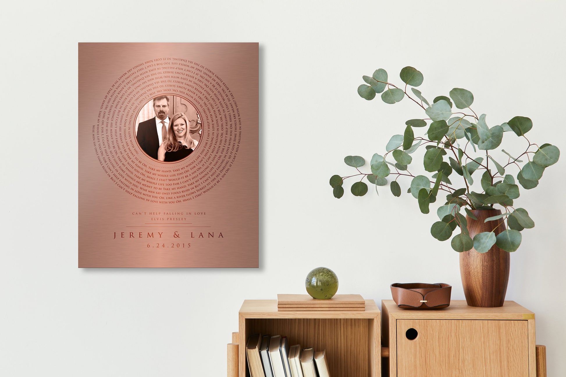 Copper Vinyl Record Song Art, Copper Gift, Copper Photo, Personalized Anniversary Gift, 7 year gift, Copper Gift for him, Wife 19 Year gift