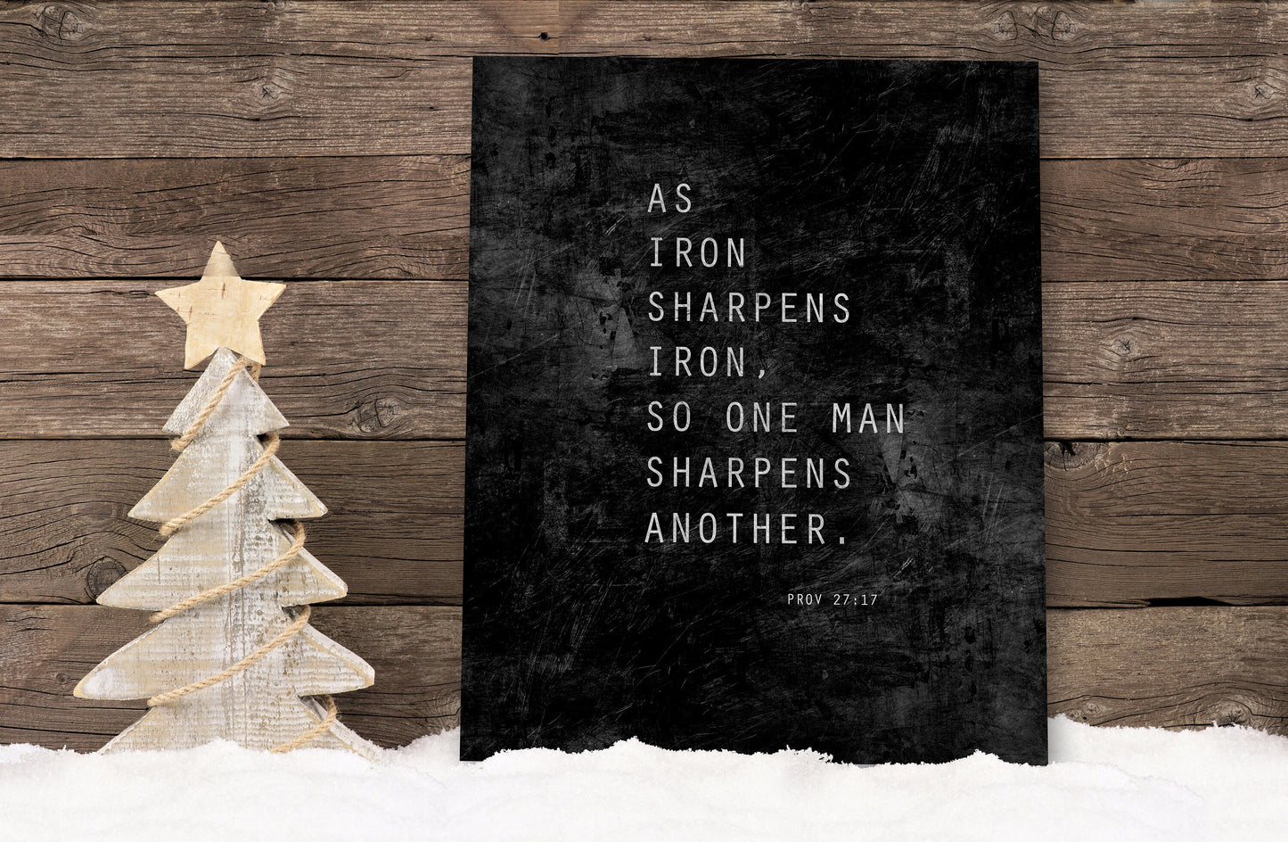 Proverbs 27:17 Sign, Mens Retirement Gift, As Iron Sharpens Iron, Best Man Gift, Scripture Decor, Bible Verse Art, Mens Christian Wall Decor